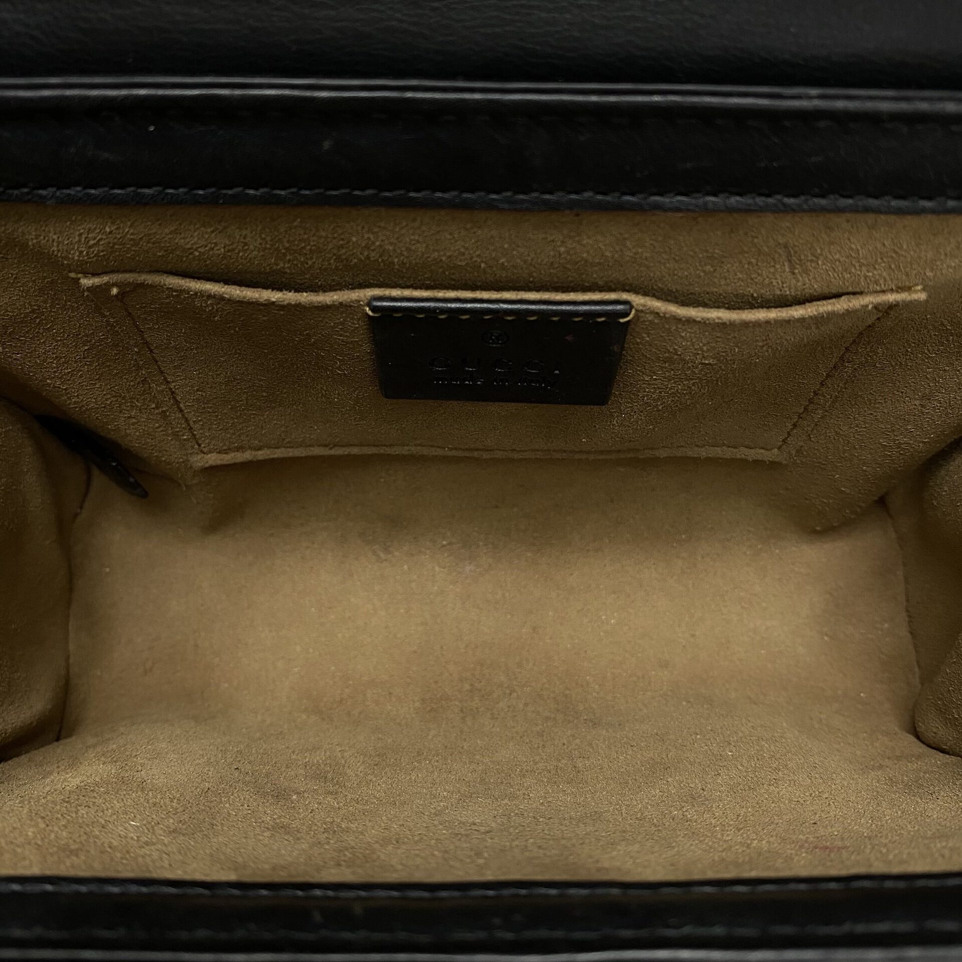 Bolsa Gucci Padlock Mini Canvas GG Couro Preto