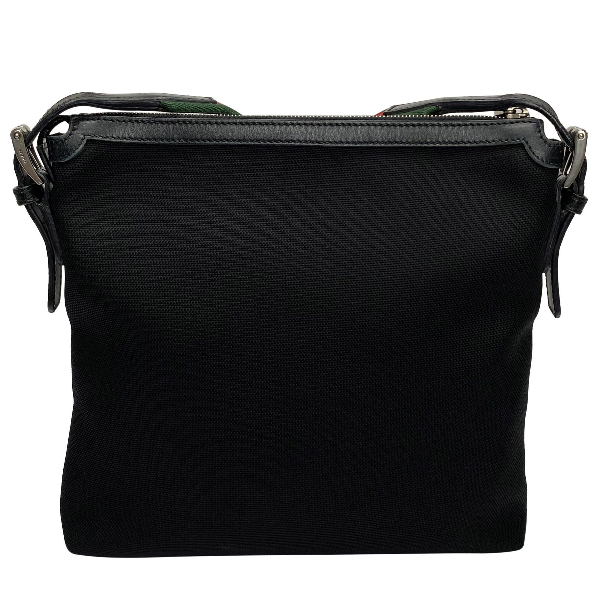 Bolsa Gucci Crossbody Faixa Web Preta