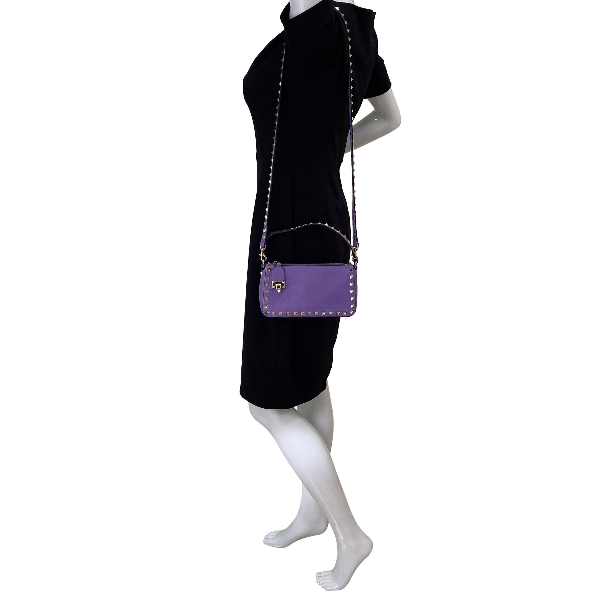 Bolsa Valentino Garavani Rockstud Lilás