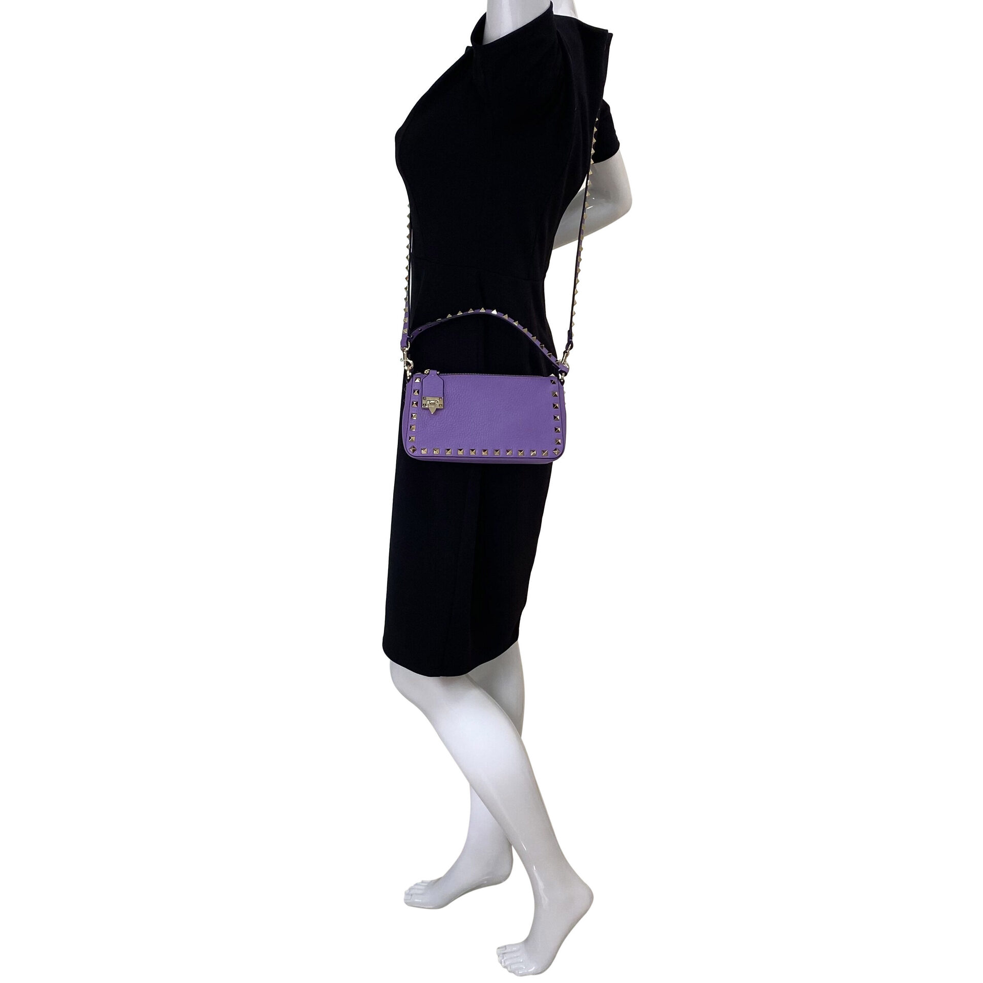 Bolsa Valentino Garavani Rockstud Lilás