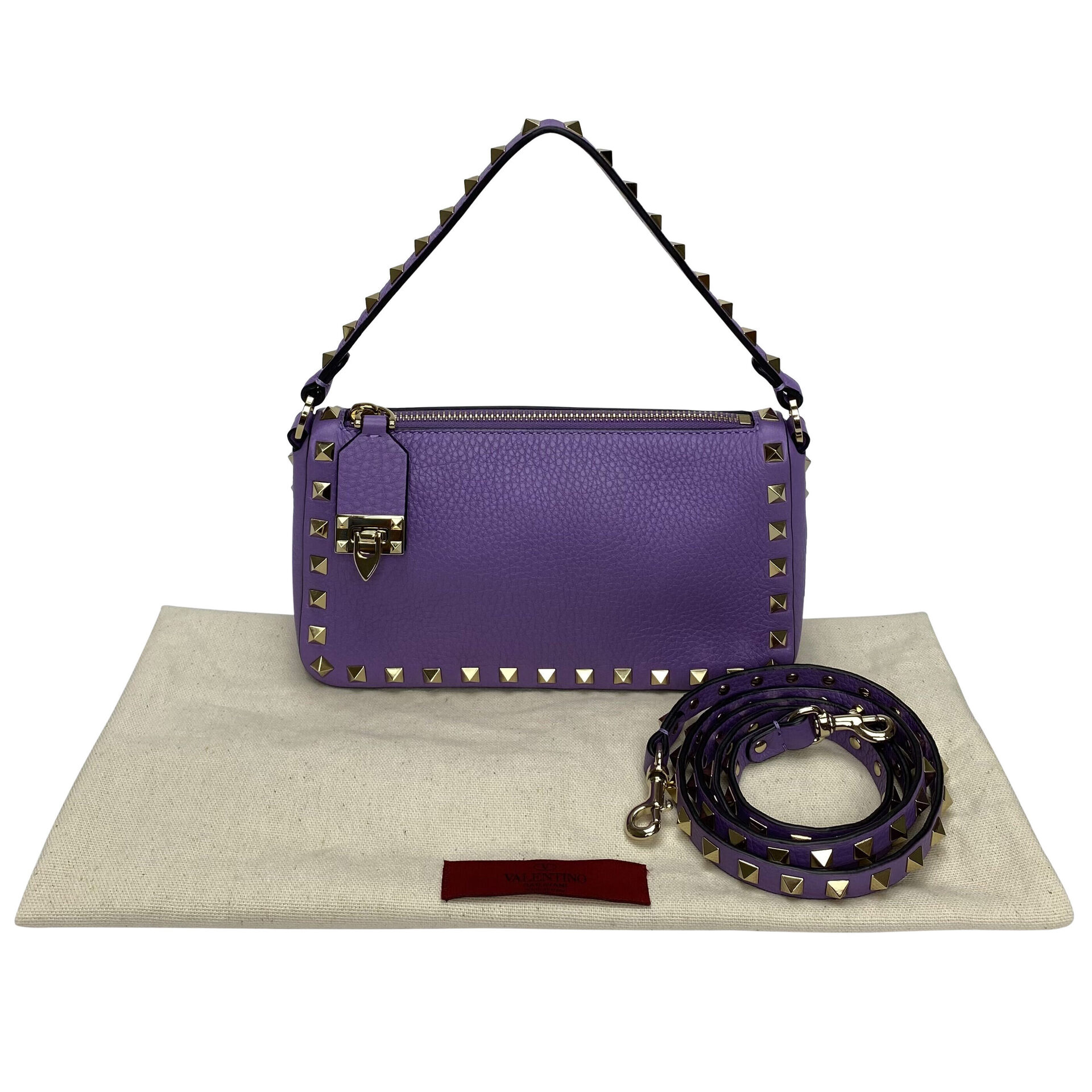Bolsa Valentino Garavani Rockstud Lilás