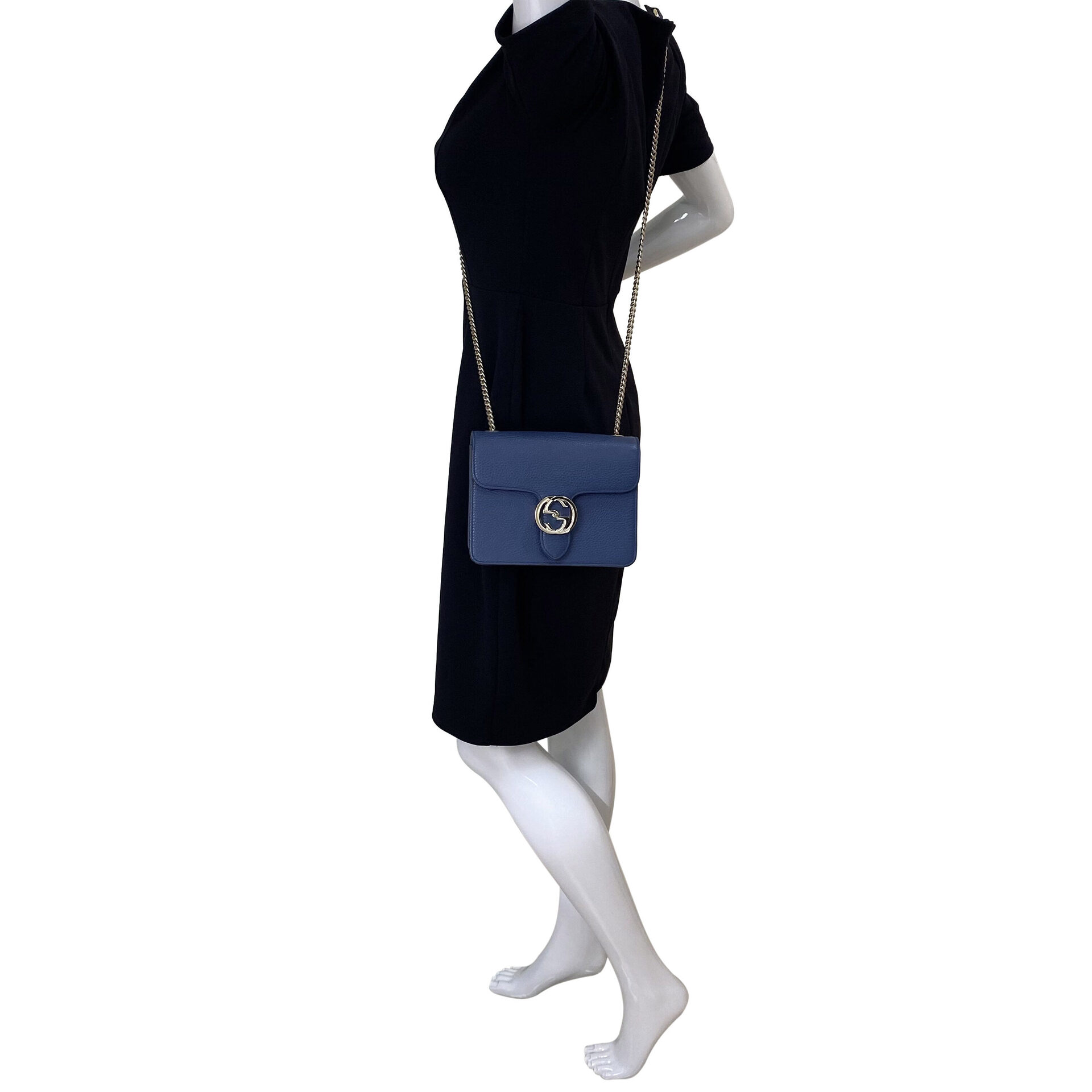 Bolsa Gucci Interlocking G Azul