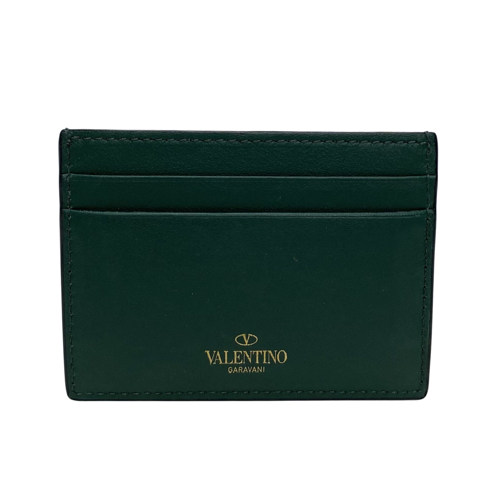 Porta-Cartões Valentino Garavani Rockstud Verde