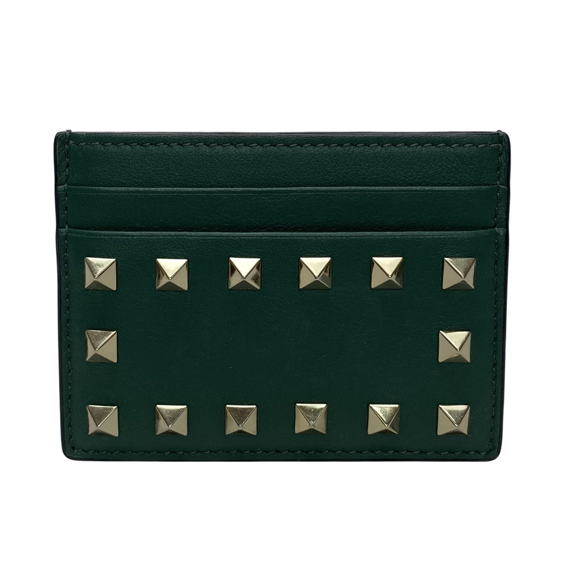 Porta-Cartões Valentino Garavani Rockstud Verde