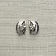 Par de Brincos Ouro Branco