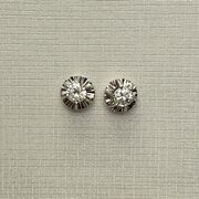 Par de Brincos Ouro e Platina - 0.44 ct.