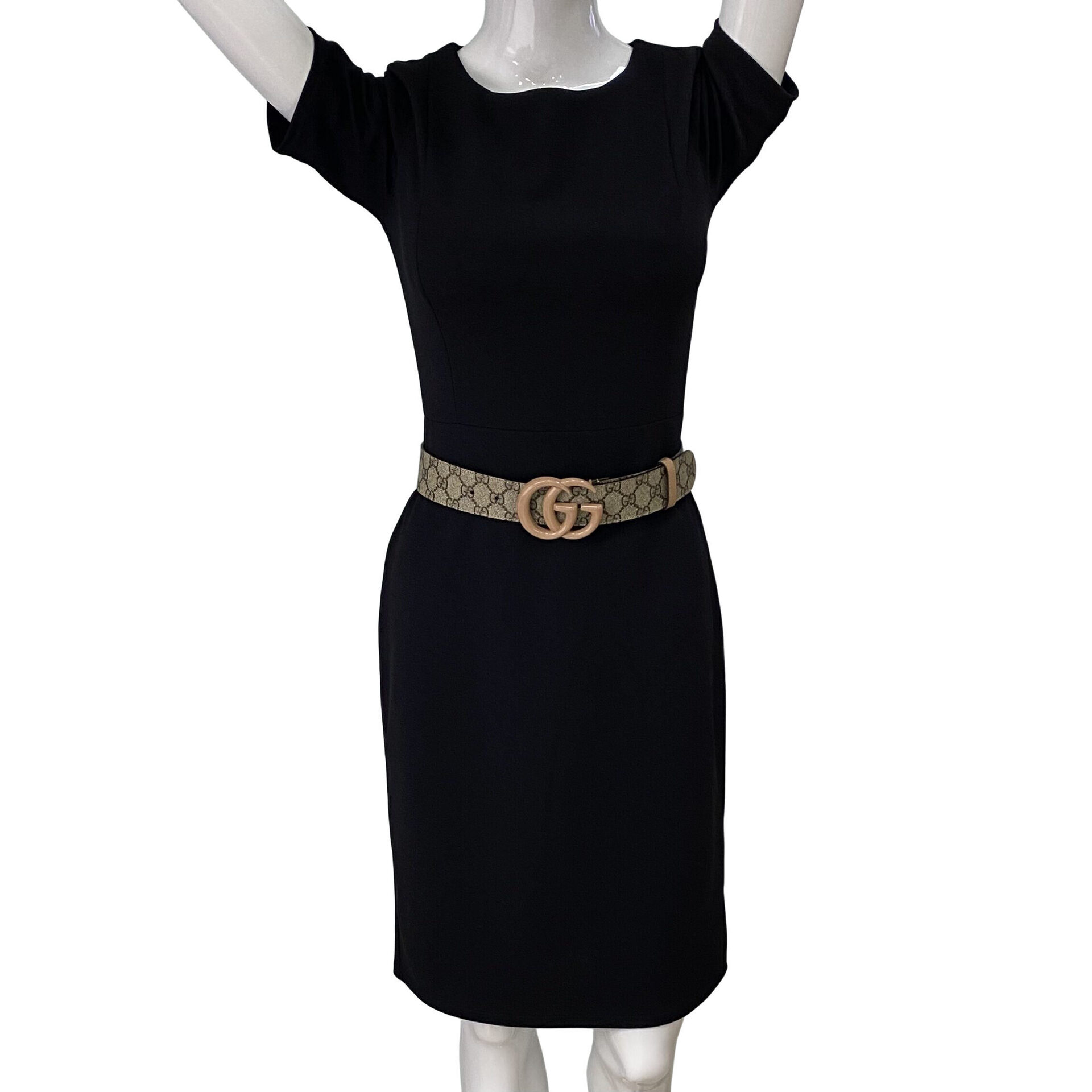 Cinto Gucci GG Monograma e Bege
