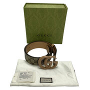 Cinto Gucci GG Monograma e Bege