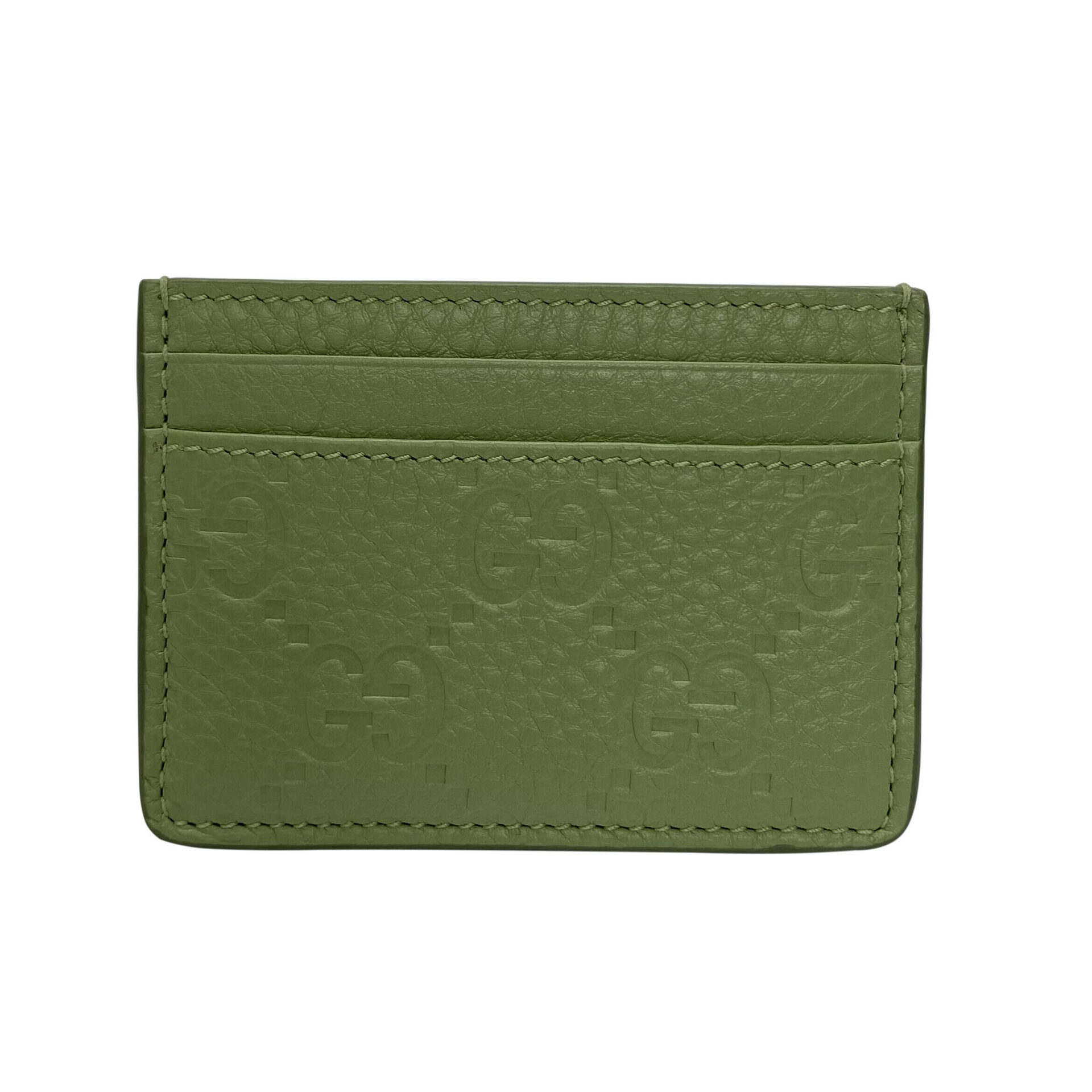 Porta-Cartões Gucci GG Monograma Verde
