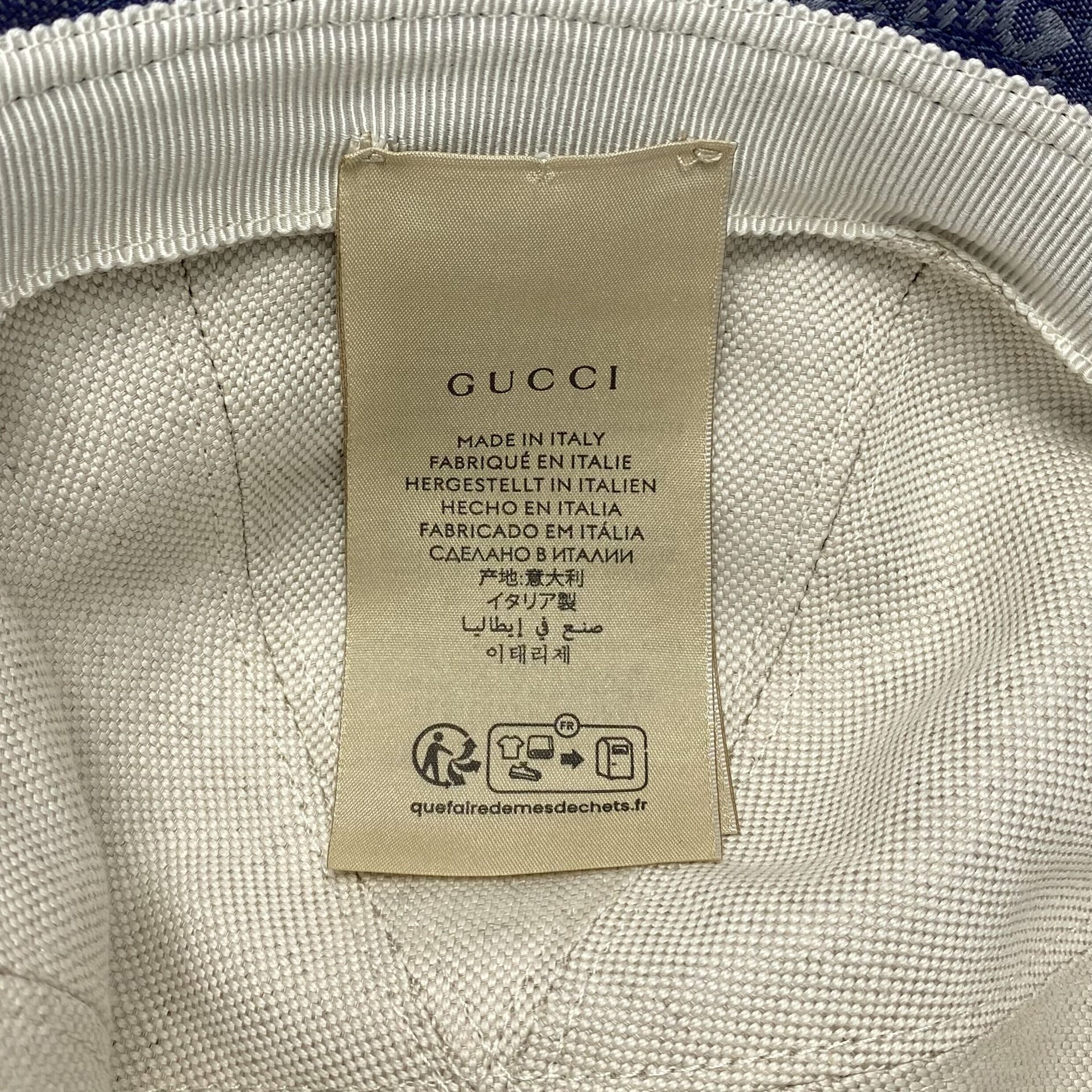 Chapéu Gucci Bucket GG Azul