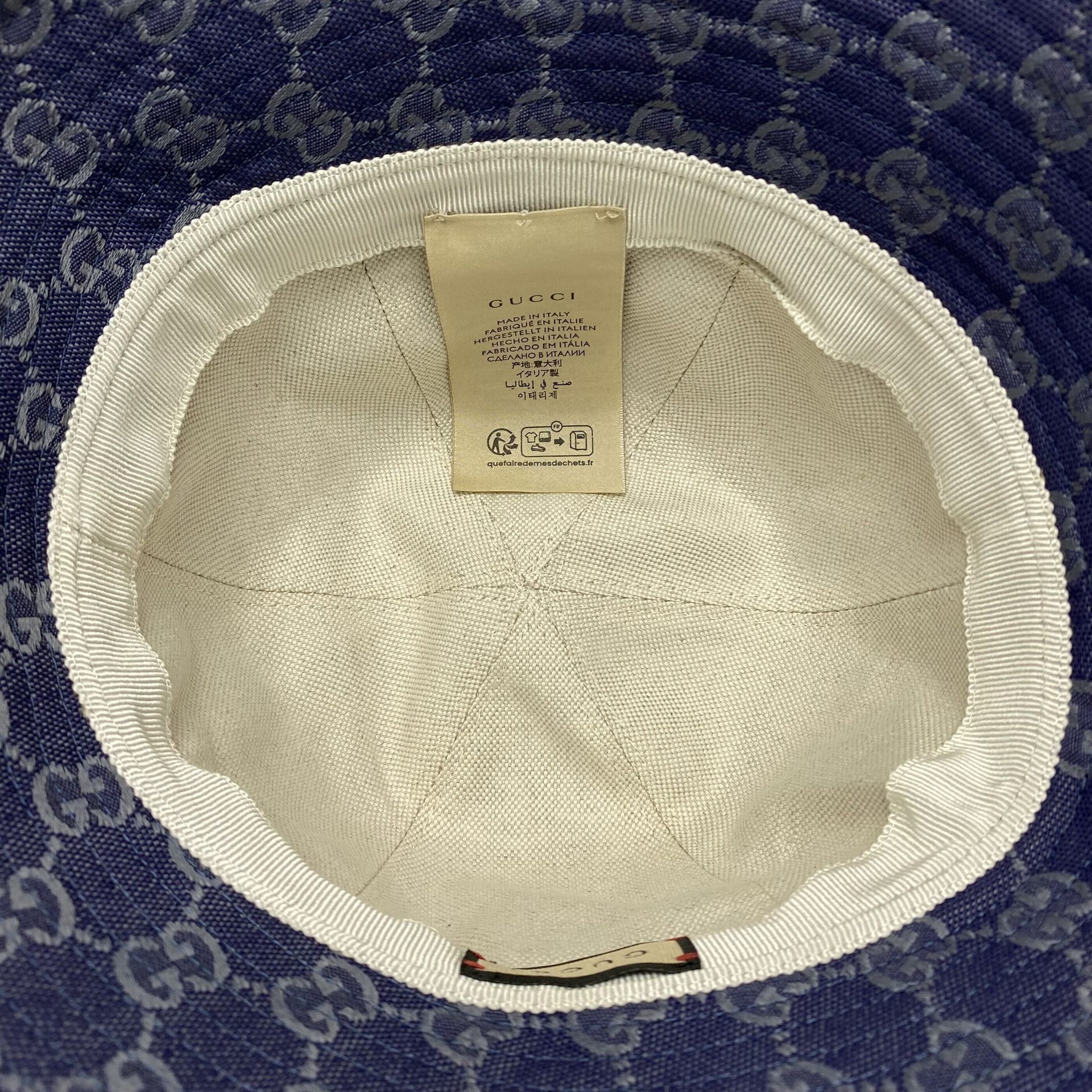 Chapéu Gucci Bucket GG Azul