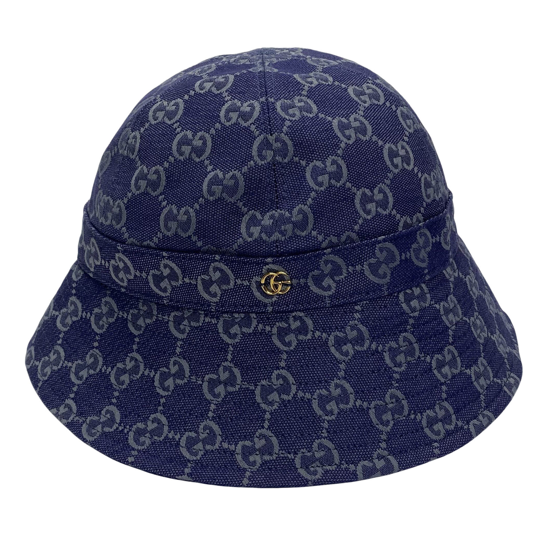 Chapéu Gucci Bucket GG Azul