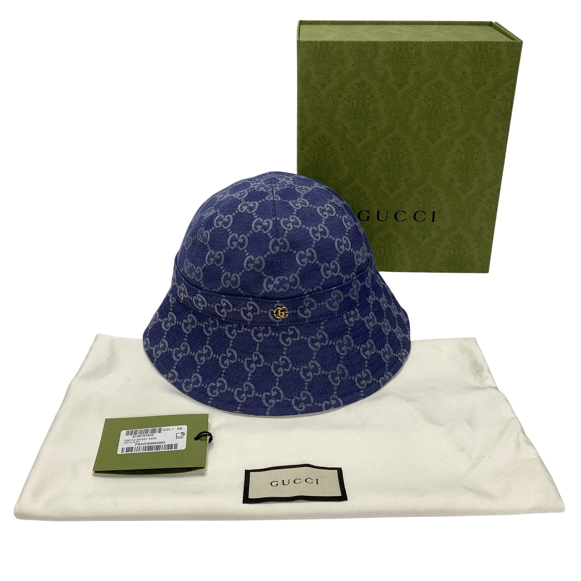 Chapéu Gucci Bucket GG Azul