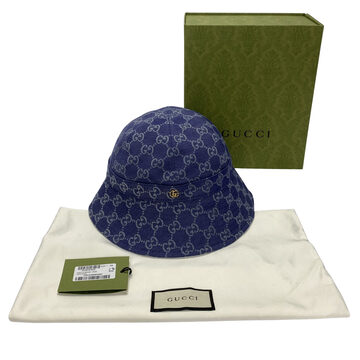 Chapéu Gucci Bucket GG Azul
