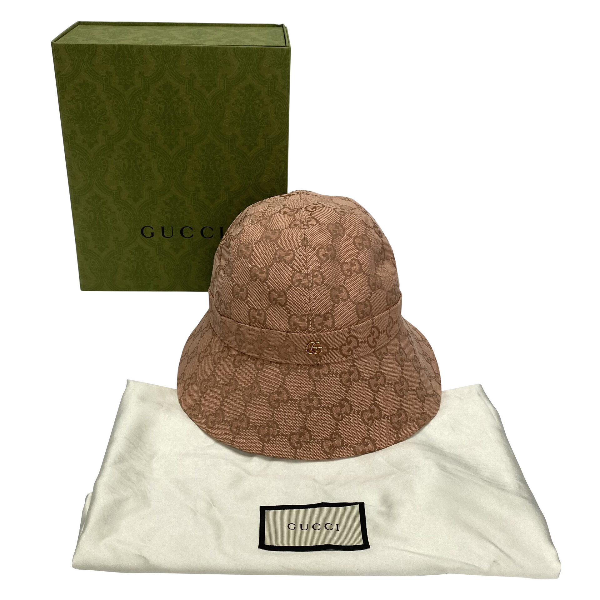 Chapéu Gucci Bucket GG Rosa