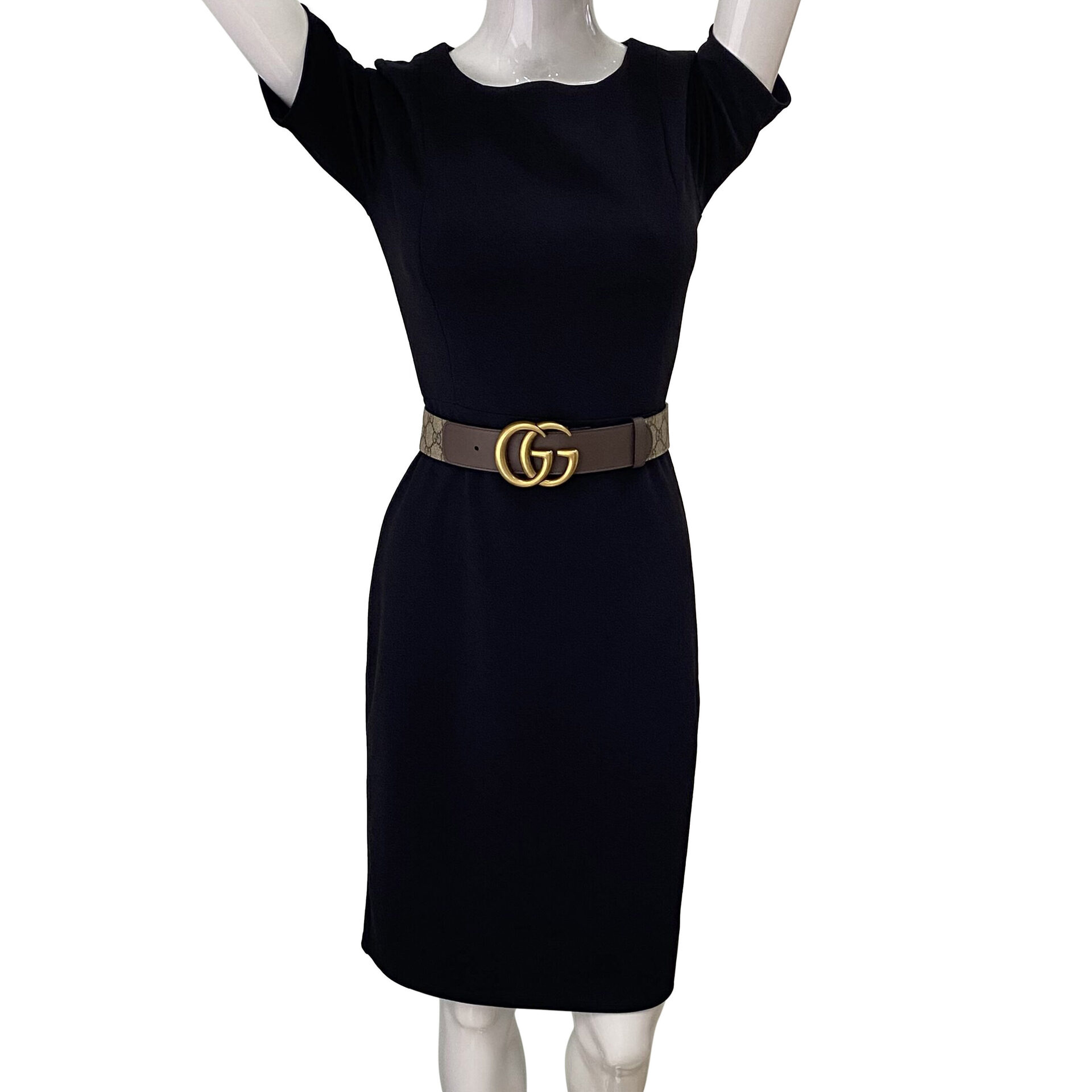 Cinto Gucci GG Monograma e Marrom