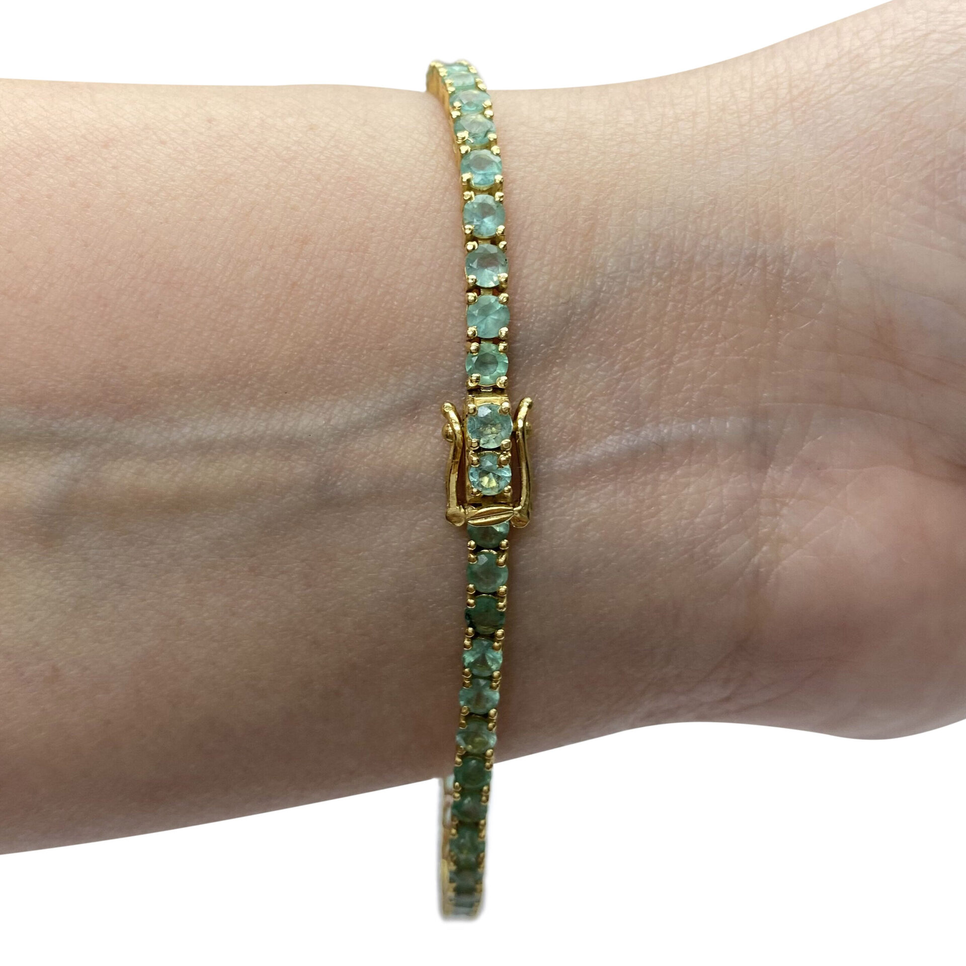 Pulseira Riviera Esmeraldas - 4.53 ct