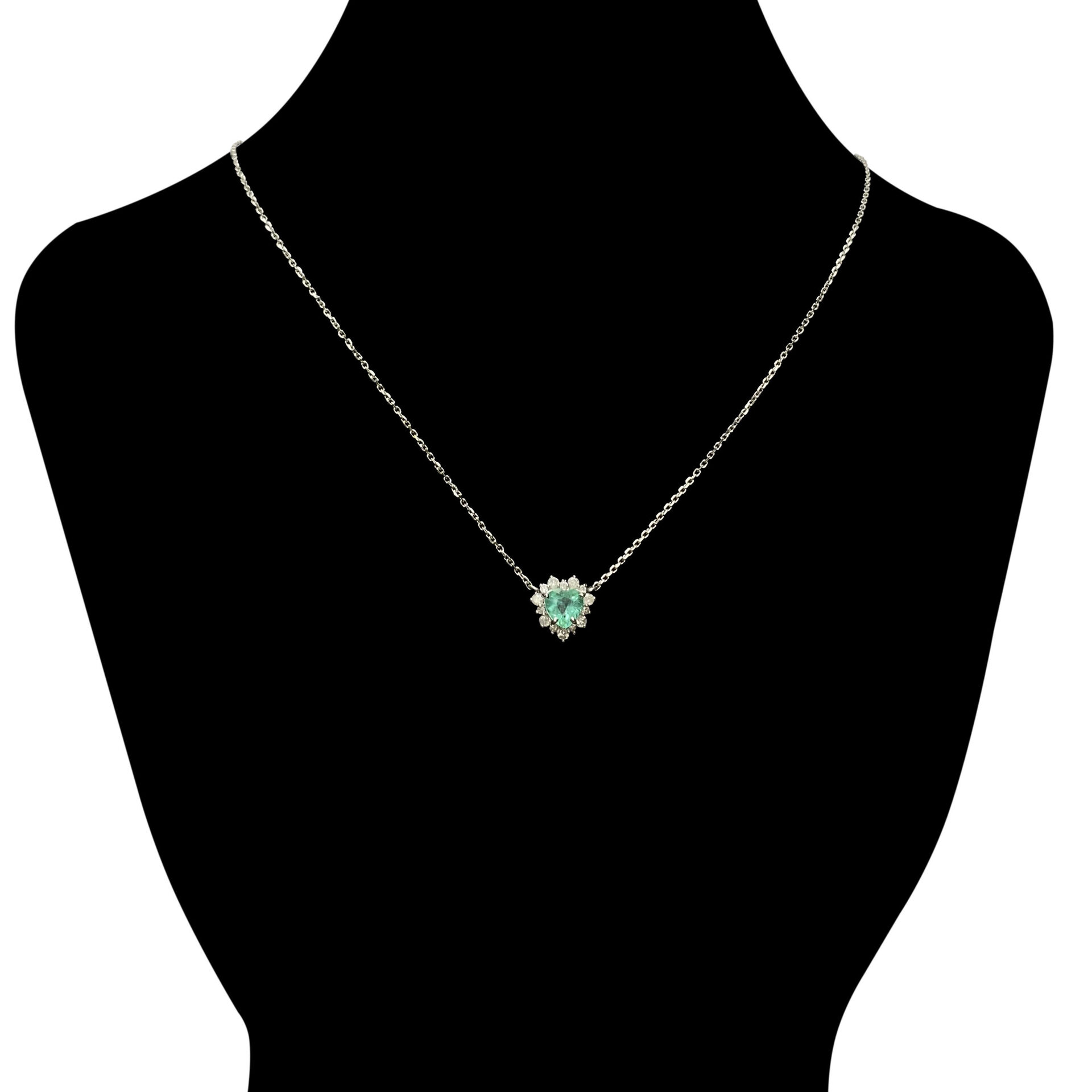 Colar Coração Esmeralda - 0.64 ct.