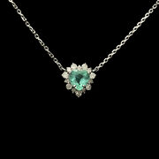Colar Coração Esmeralda - 0.64 ct.