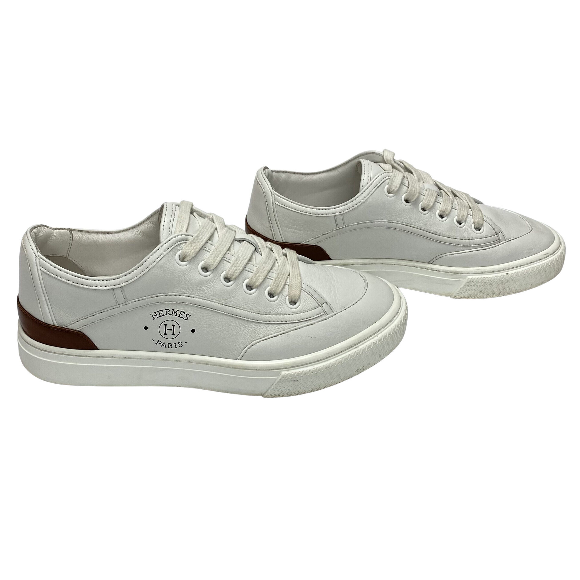 Tênis Hermès Get Couro Branco