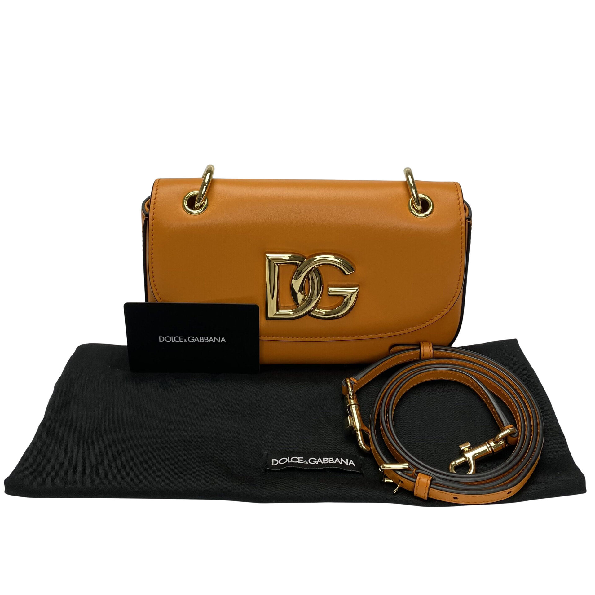 Bolsa Dolce & Gabbana Logo DG Couro Laranja