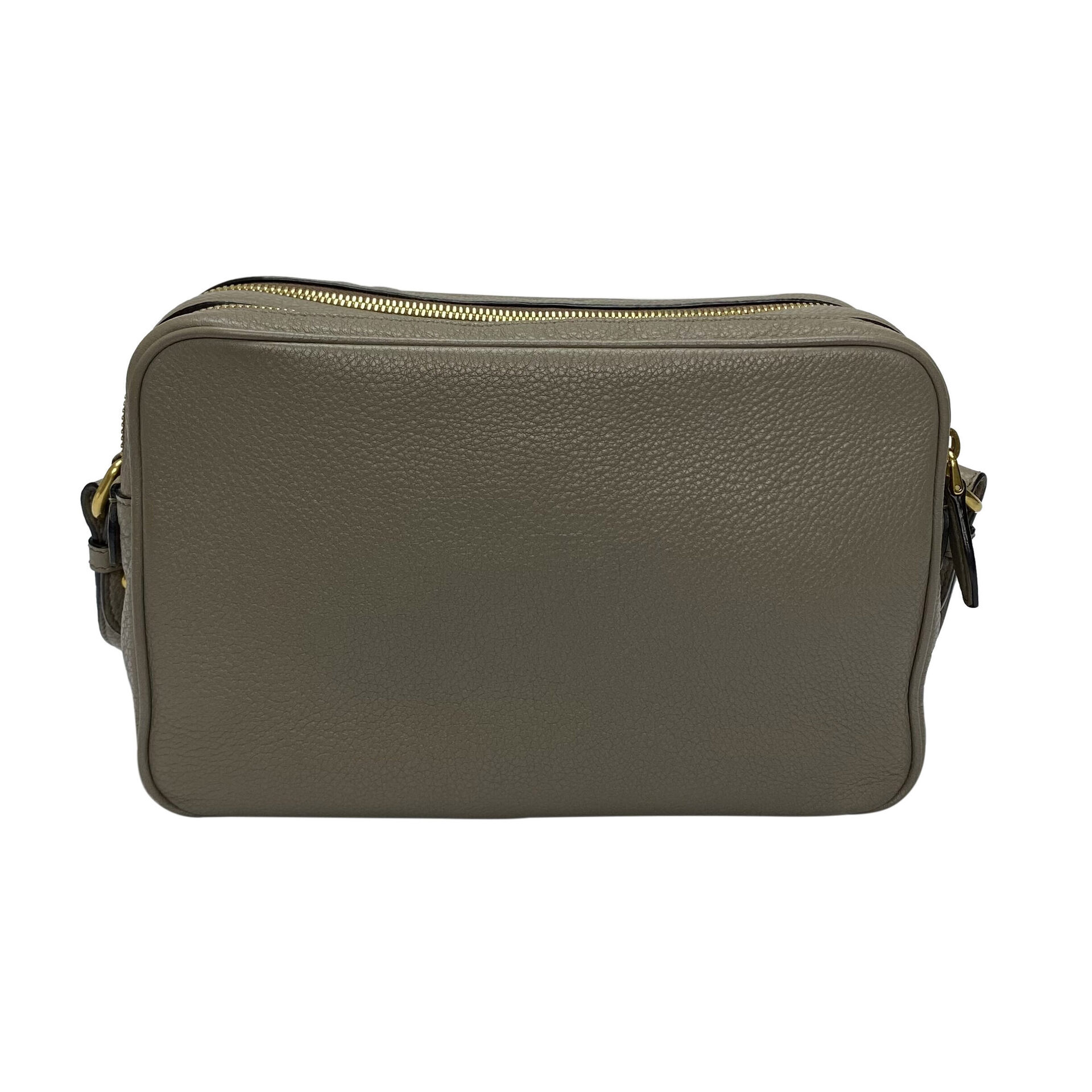 Bolsa Prada Câmera Bag Couro Cinza