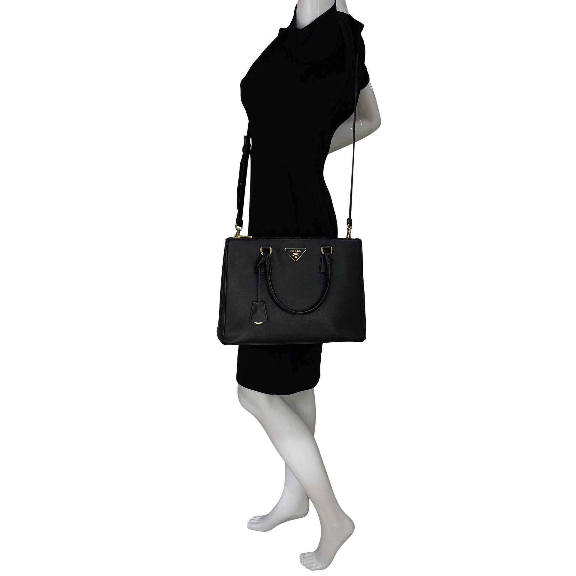 Bolsa Prada Galleria Couro Saffiano Preta