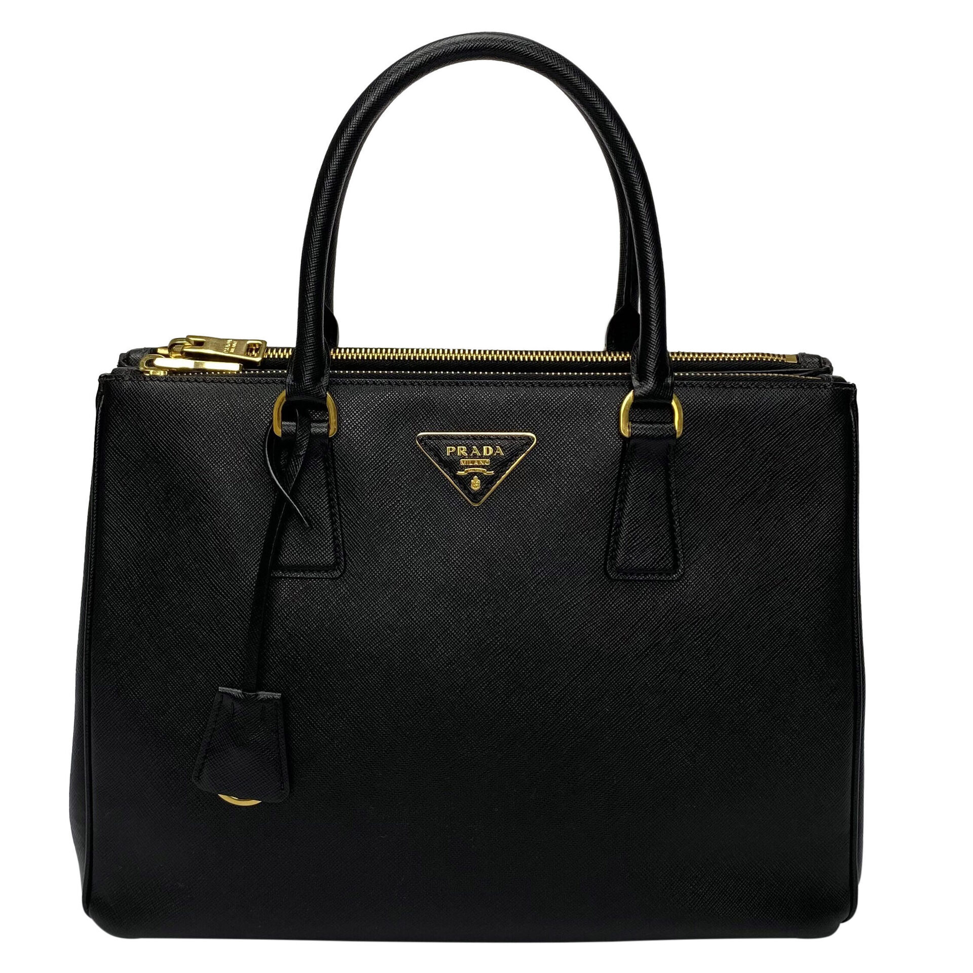 Bolsa Prada Galleria Couro Saffiano Preta