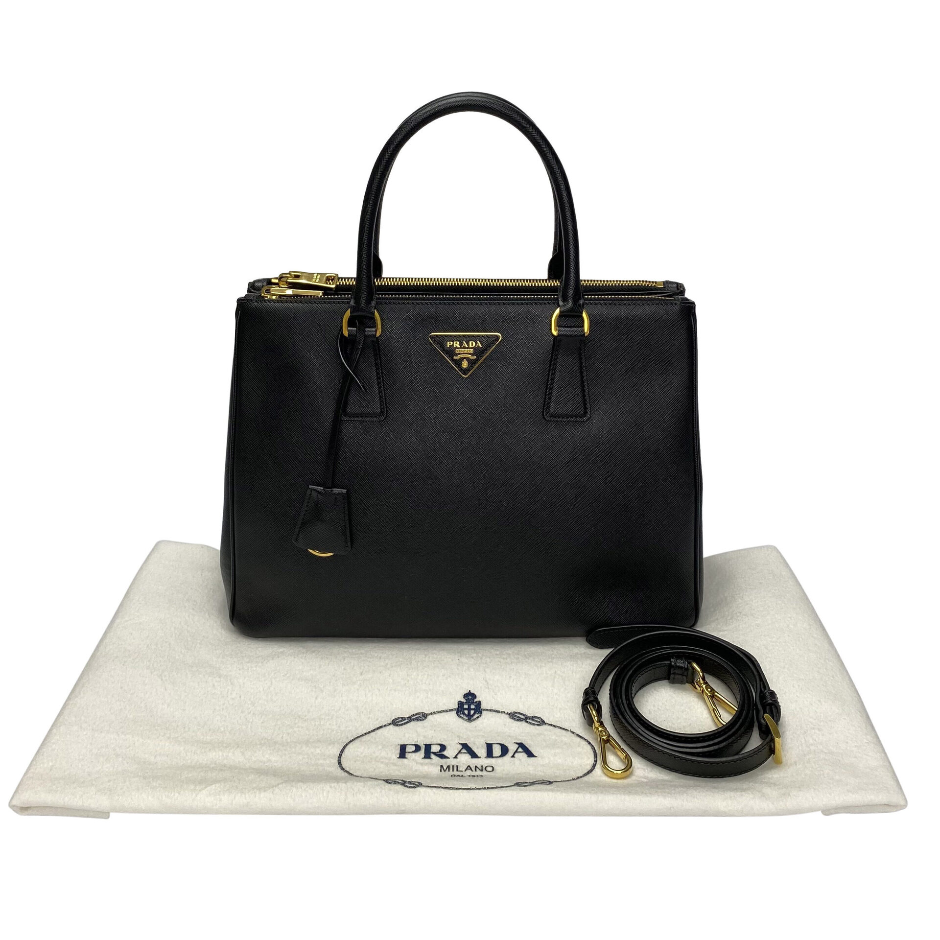 Bolsa Prada Galleria Couro Saffiano Preta