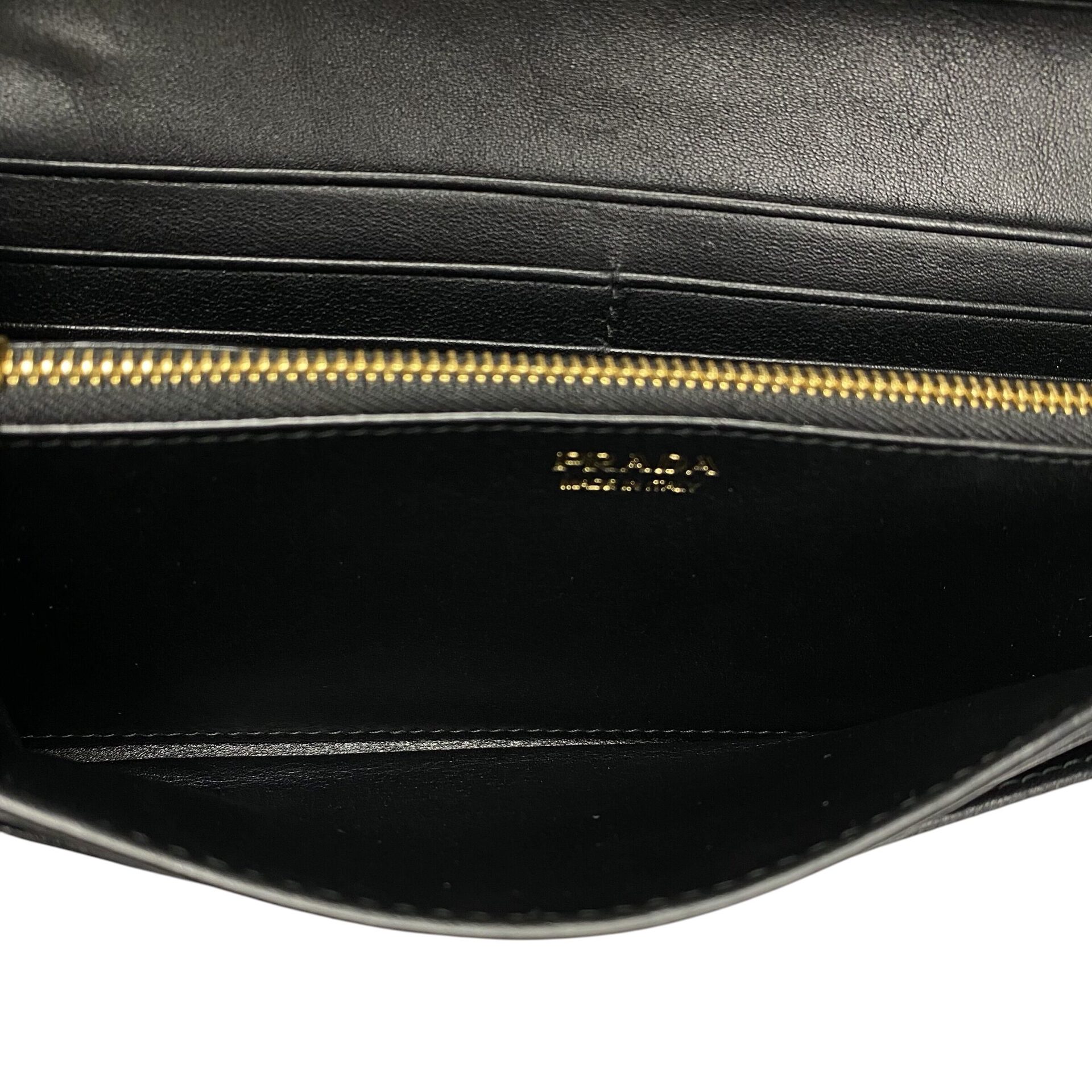 Carteira Prada Couro Saffiano Preto