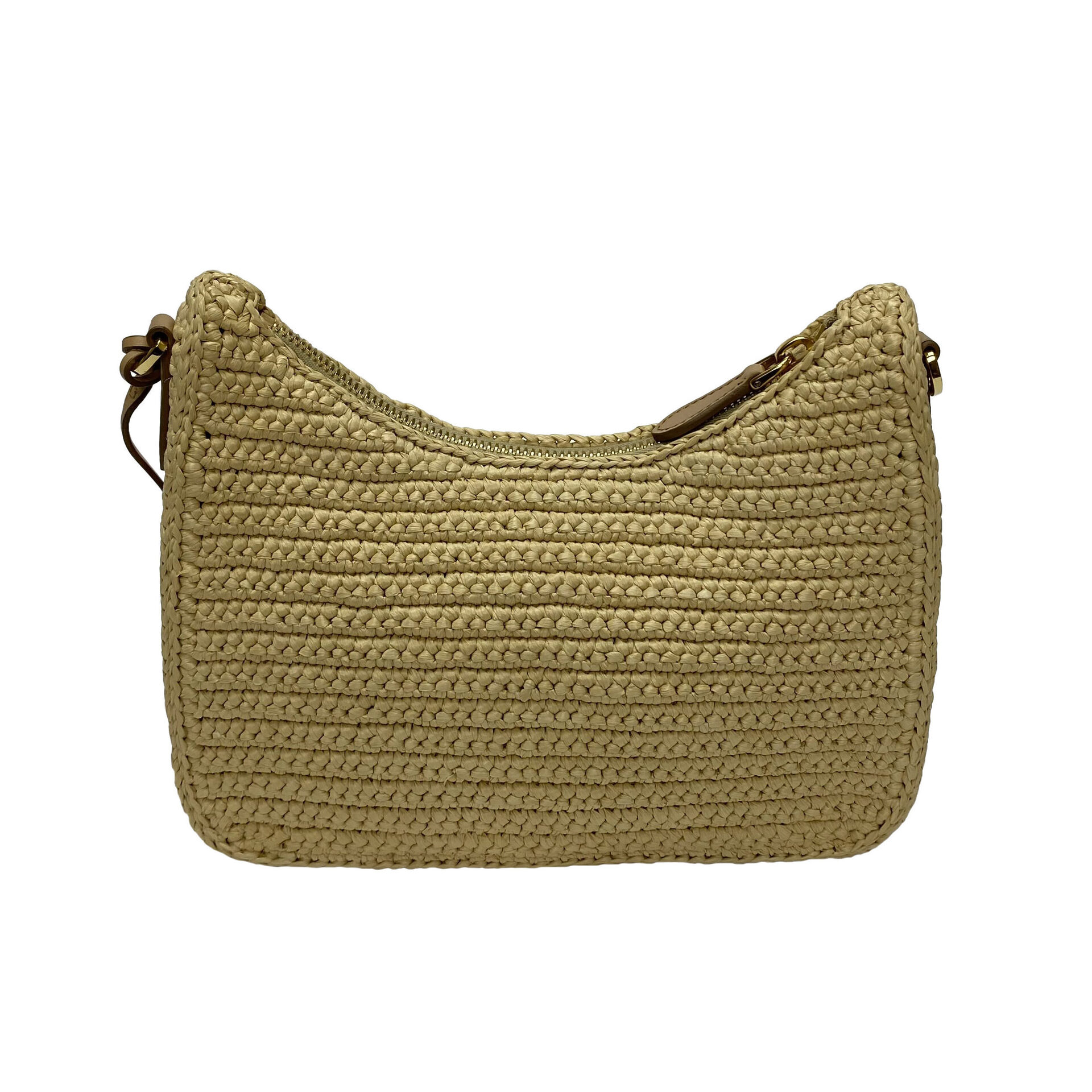 Bolsa Prada Re-Edition 2005 Ráfia Natural