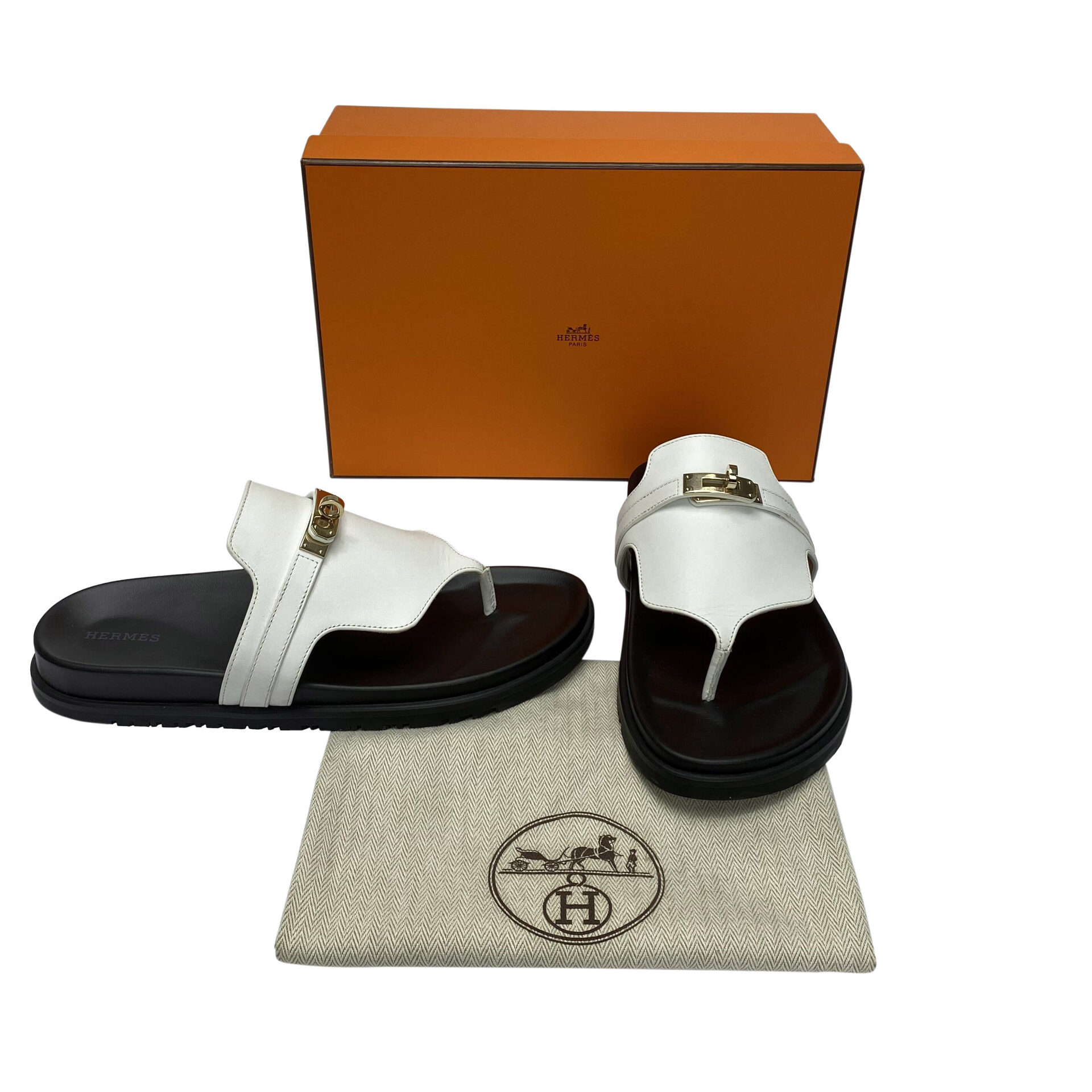 Sandália Hermès Empire Branca