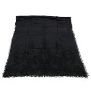 Lenço Loro Piana Preto Bordado