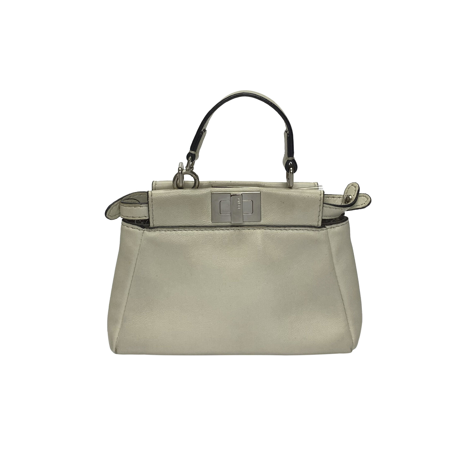 Bolsa Fendi Micro Peekaboo Off White