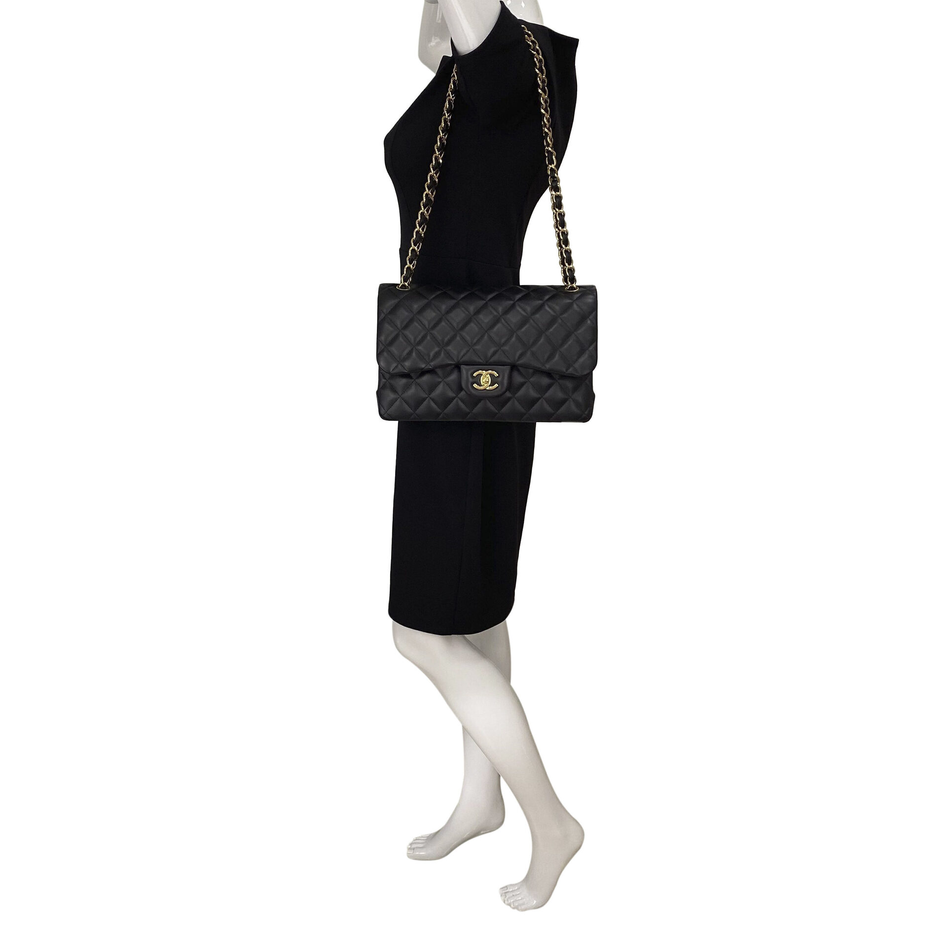 Bolsa Chanel Clássica Double Flap Jumbo Lambskin