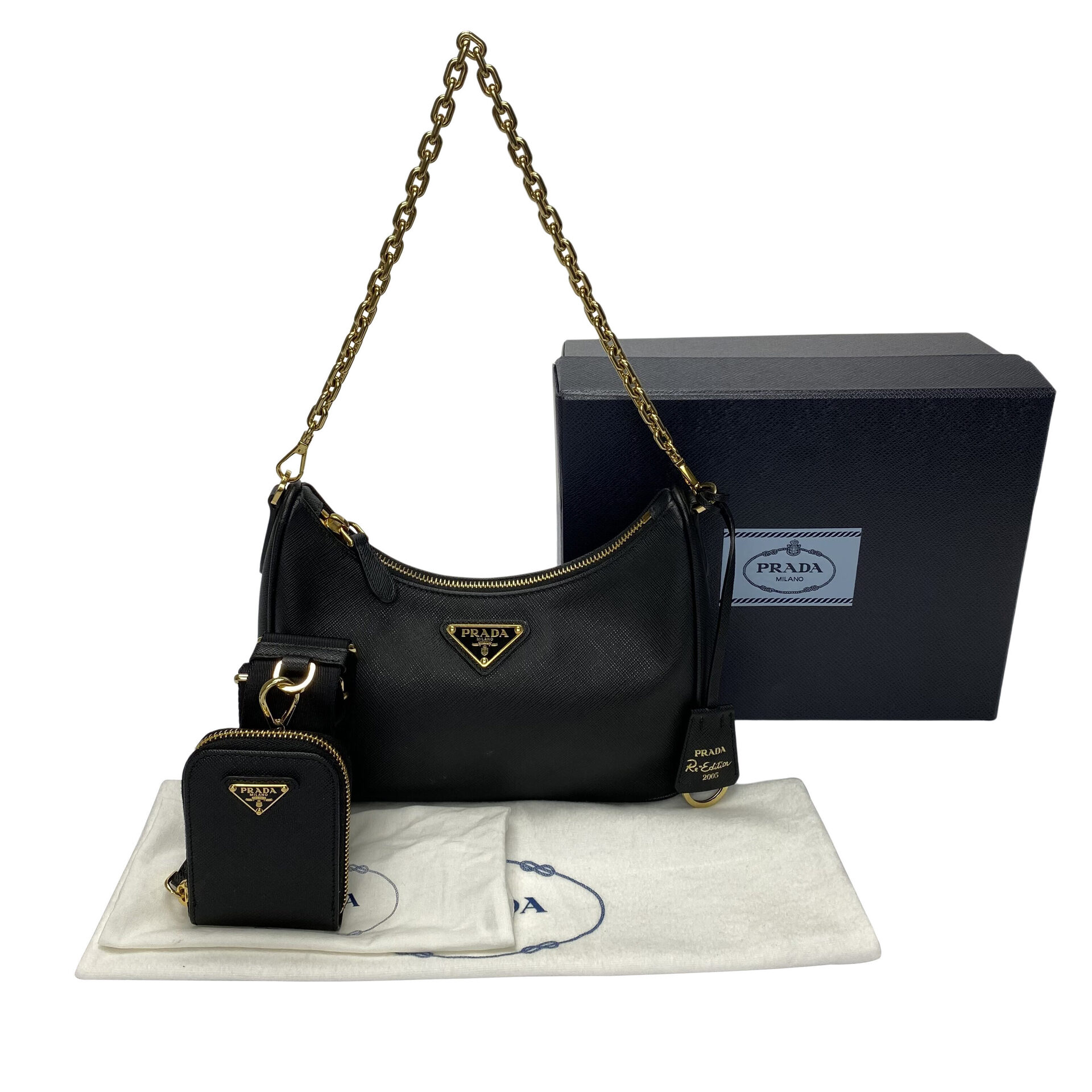 Bolsa Prada Re-Edition 2005 Preta