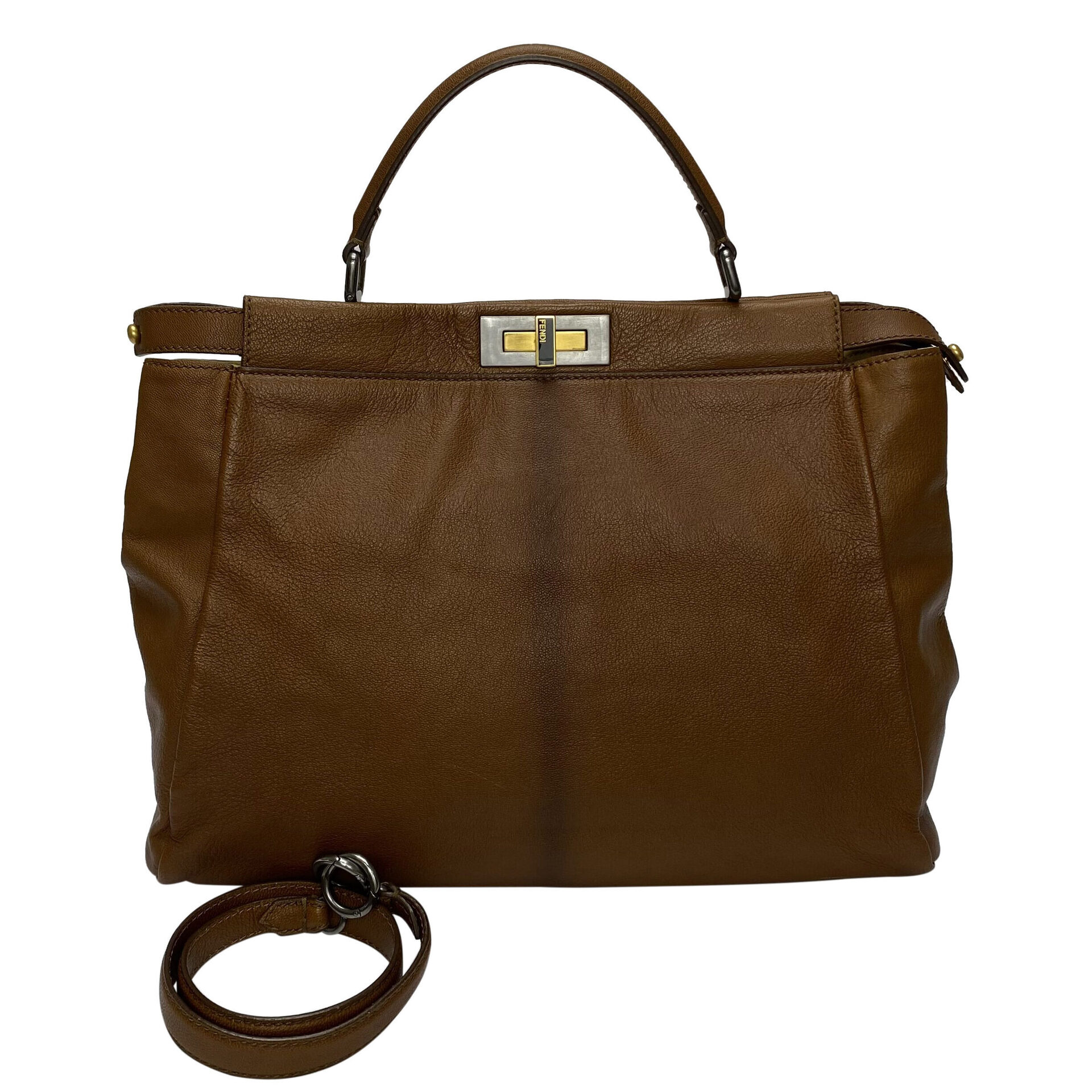Bolsa Fendi Peekaboo Marrom