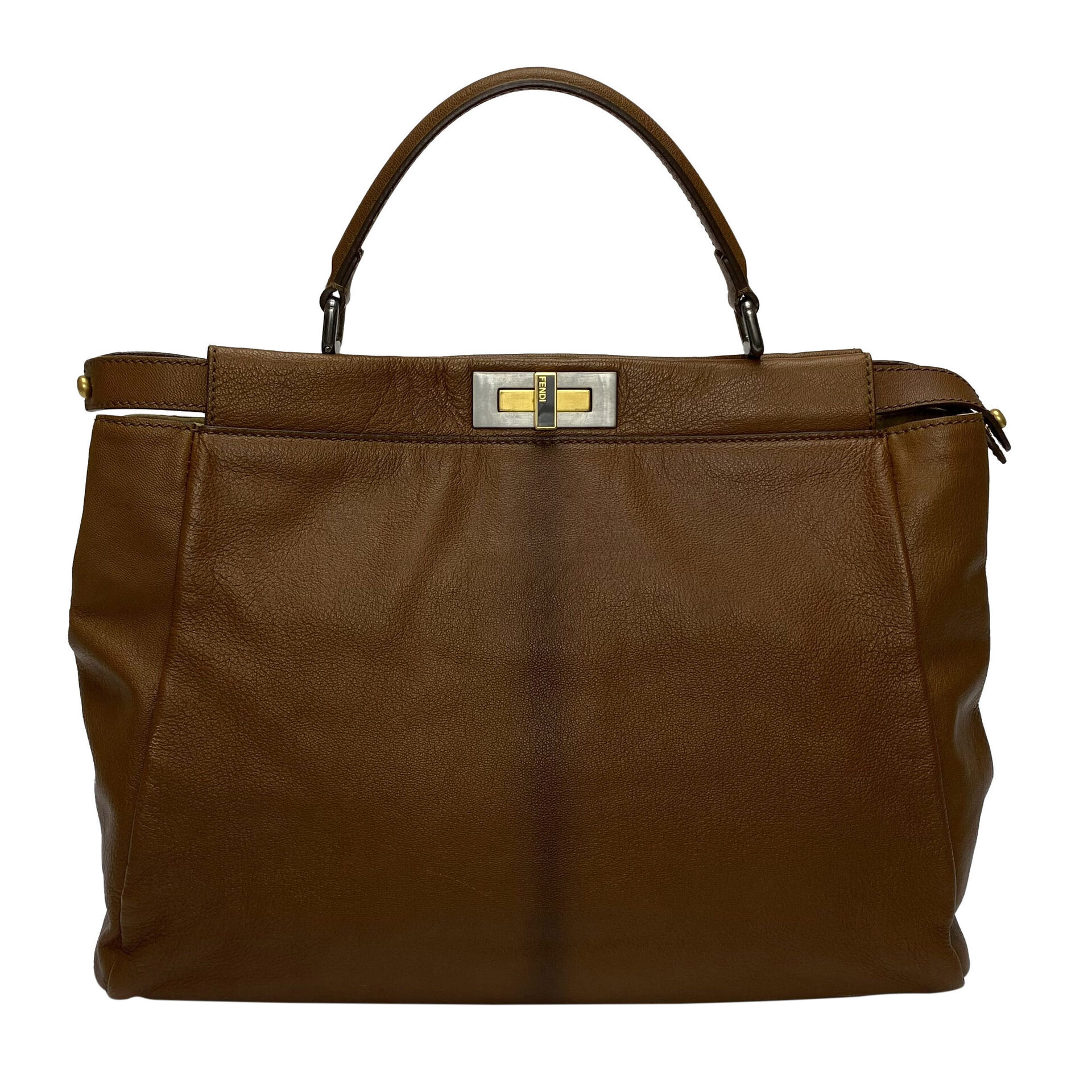 Bolsa Fendi Peekaboo Marrom