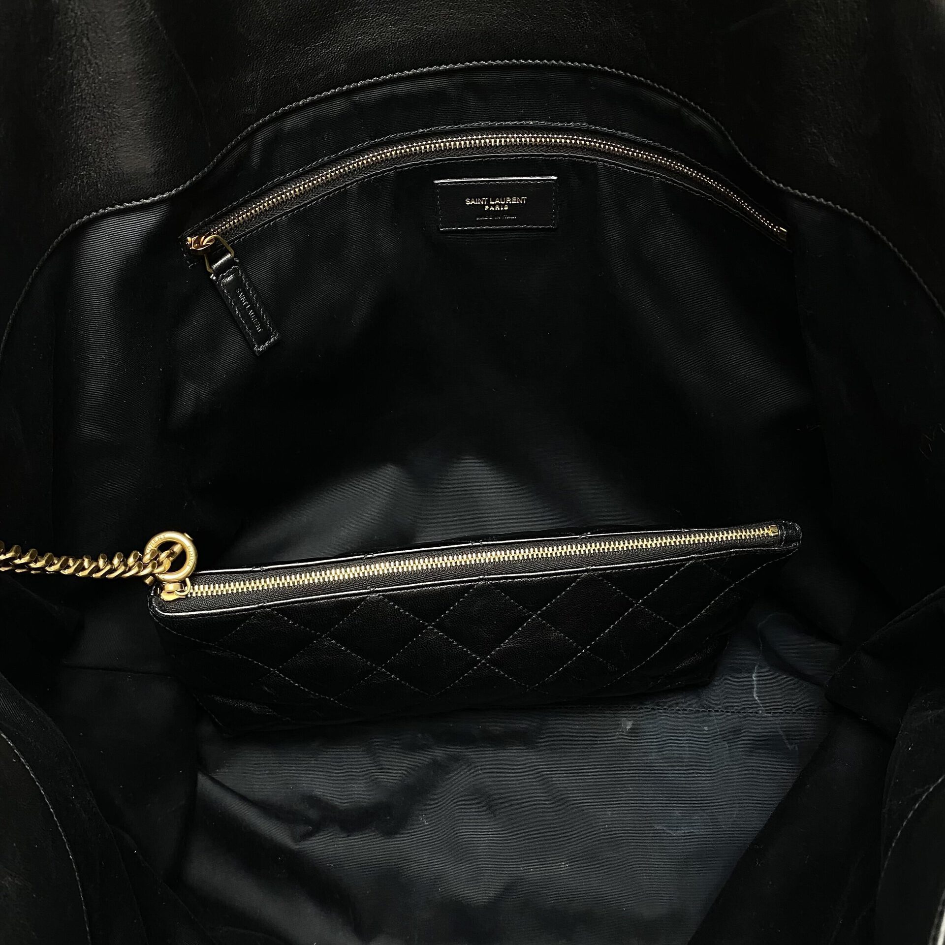 Bolsa Saint Laurent Tote Icare Preta