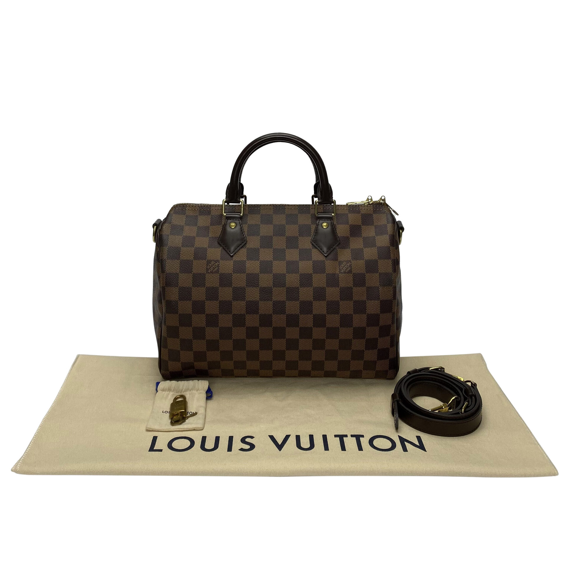 Bolsa Louis Vuitton Speedy Bandoulière 30 Damier Ebene