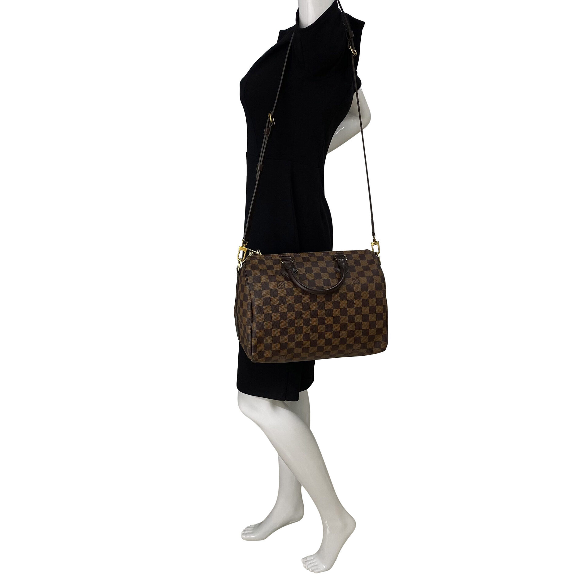 Bolsa Louis Vuitton Speedy Bandoulière 30 Damier Ebene