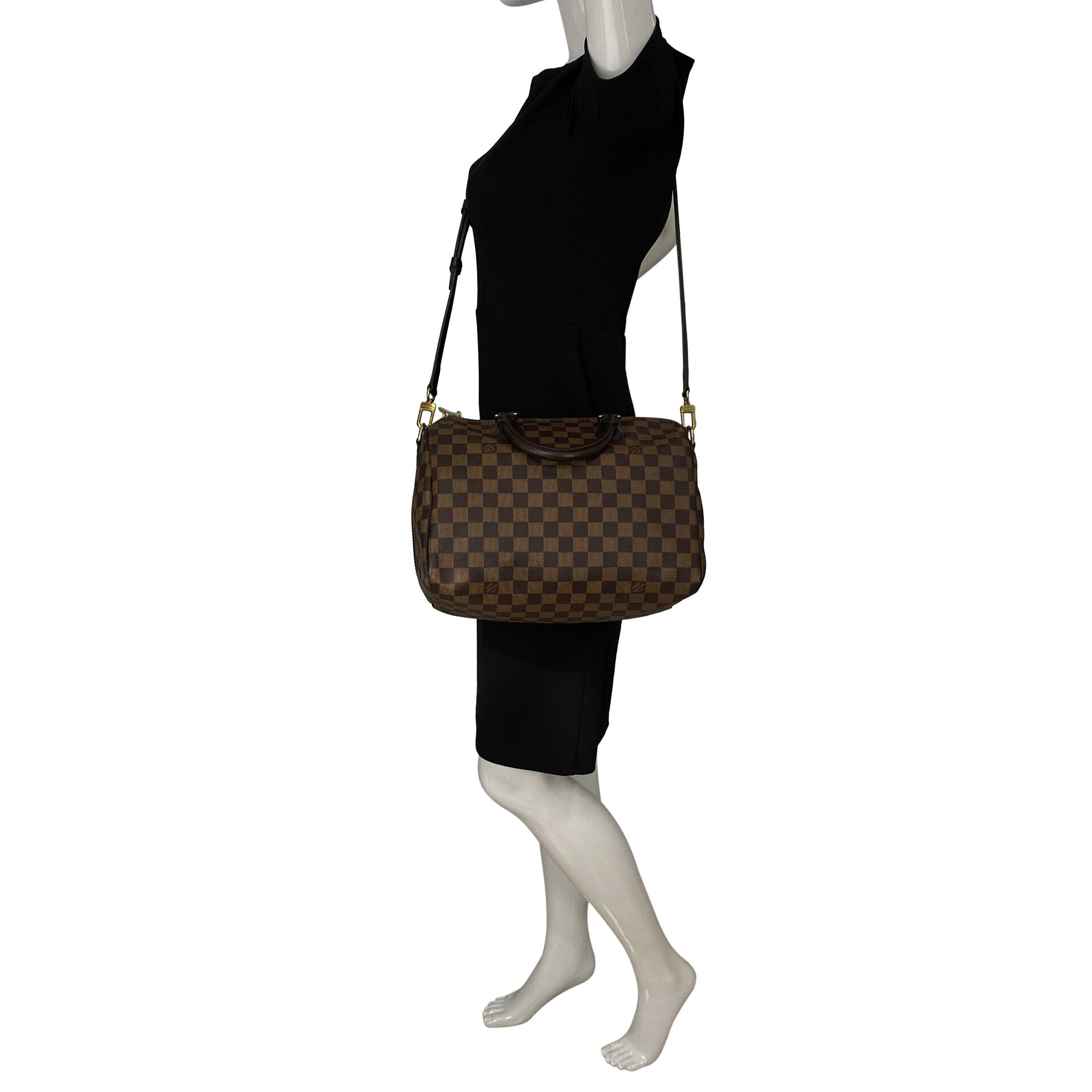 Bolsa Louis Vuitton Speedy Bandoulière 30 Damier Ebene