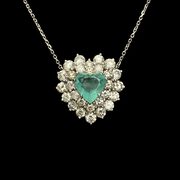 Colar Coração Esmeralda - 1.65 ct.