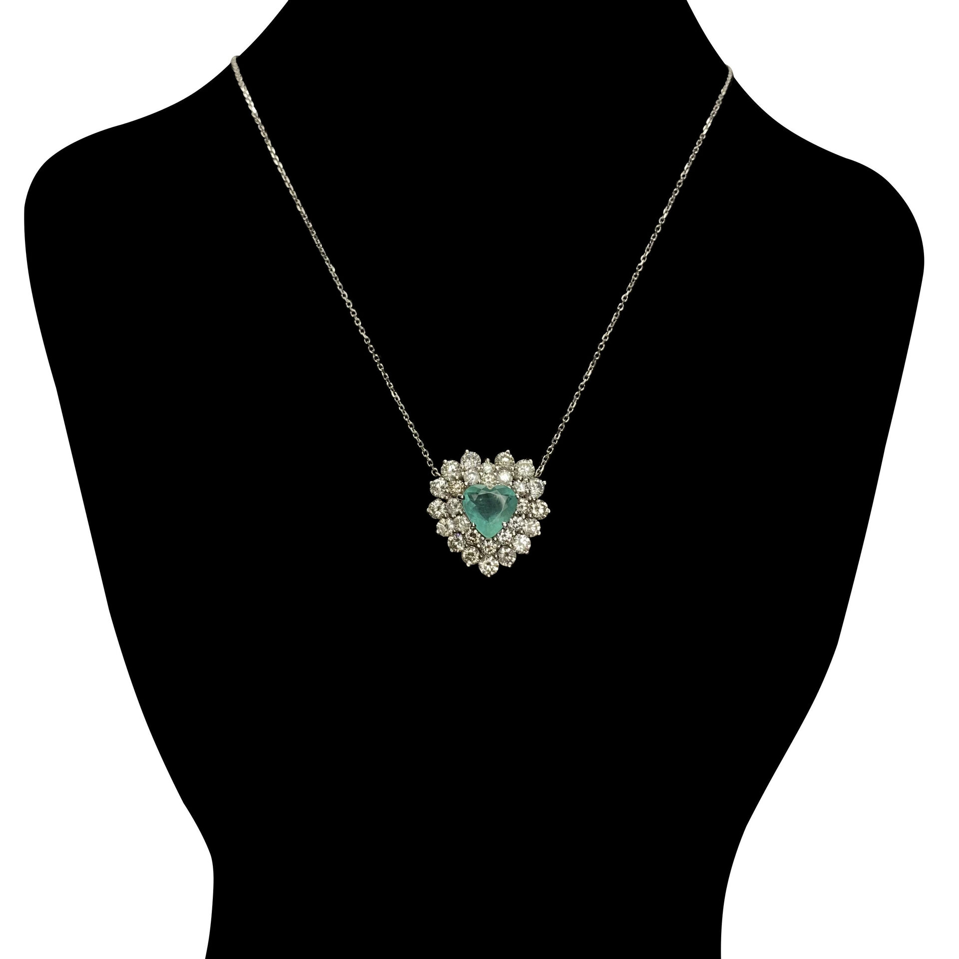 Colar Coração Esmeralda - 1.65 ct.