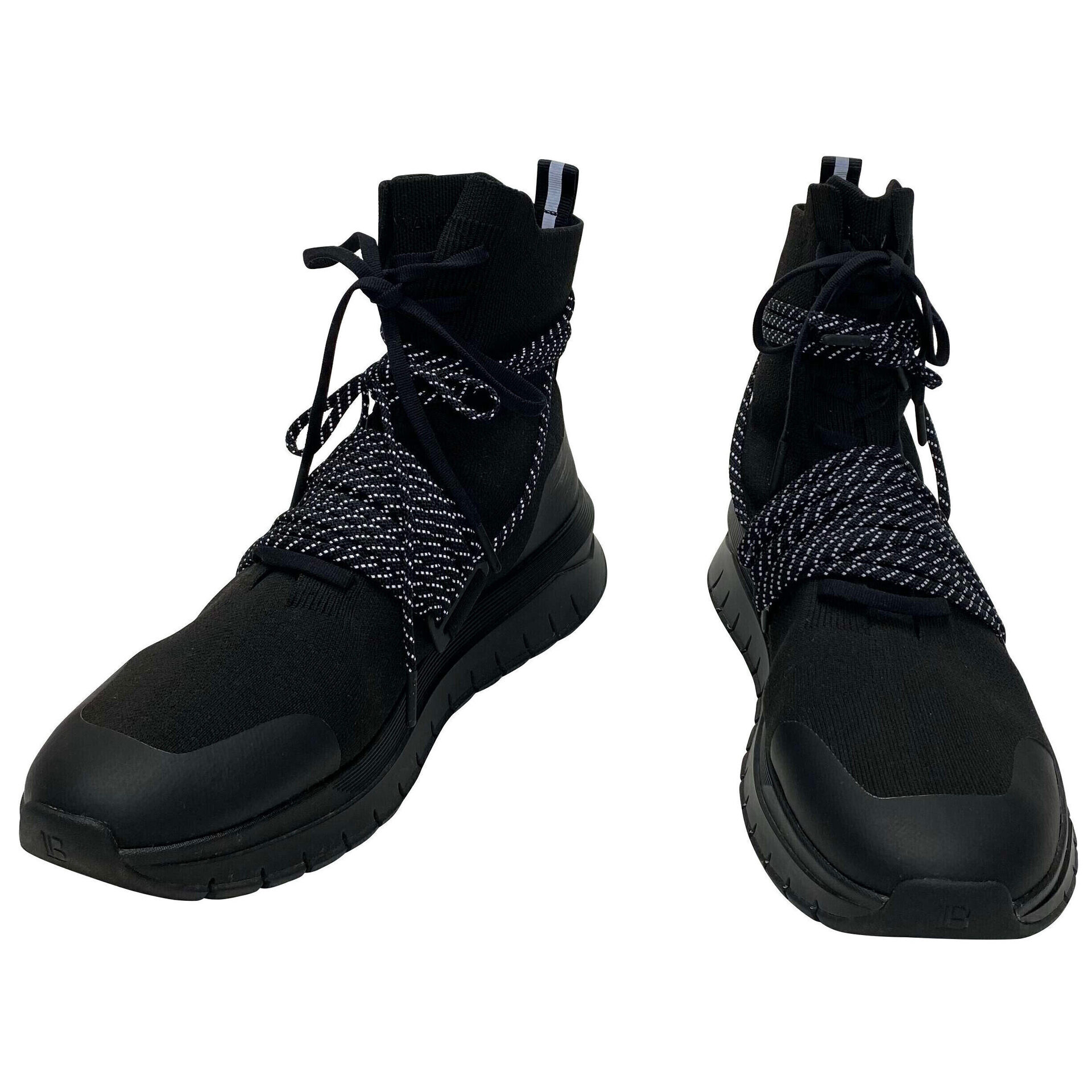 Tênis Balmain B Troop Stretch Kint Hogh Top