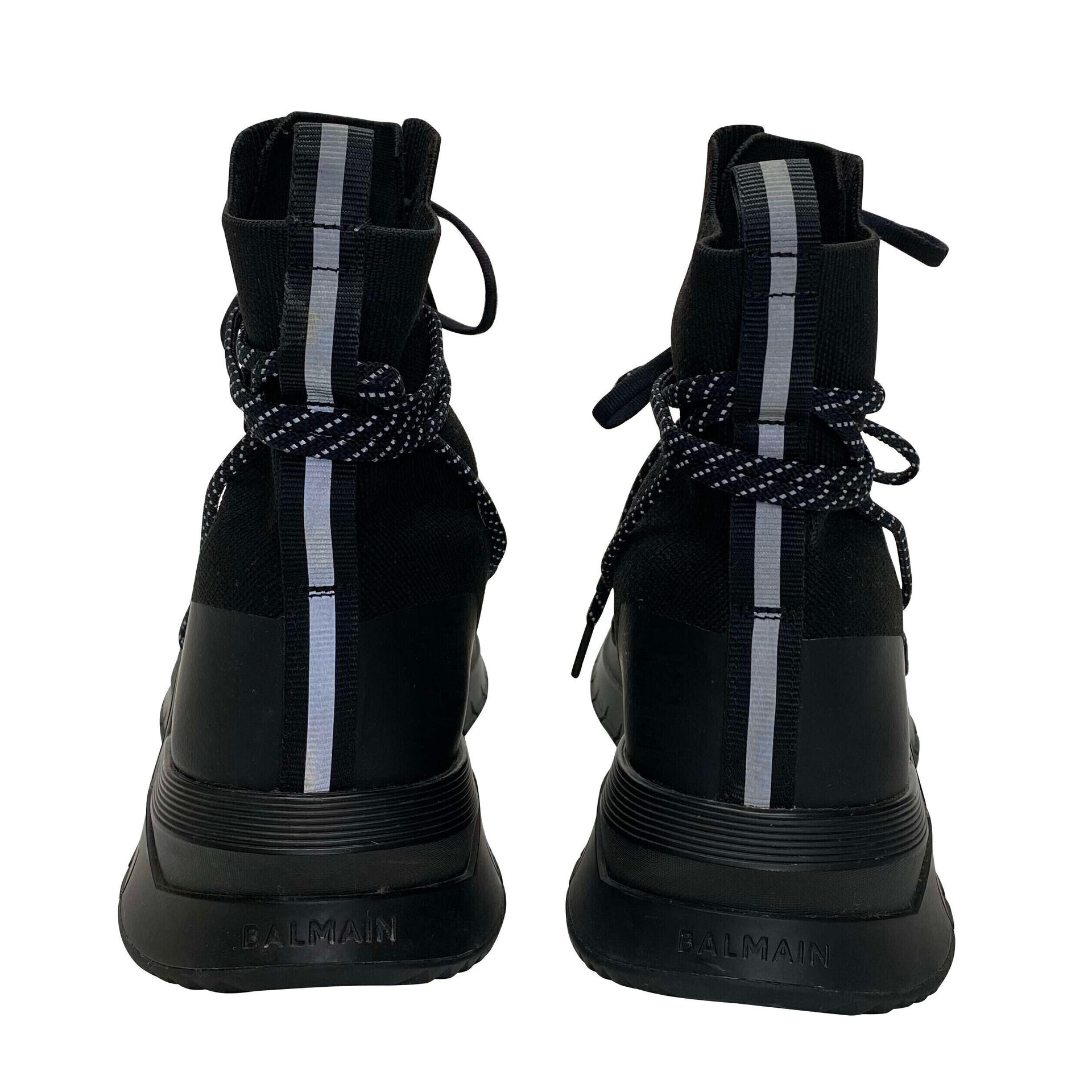 Tênis Balmain B Troop Stretch Kint Hogh Top