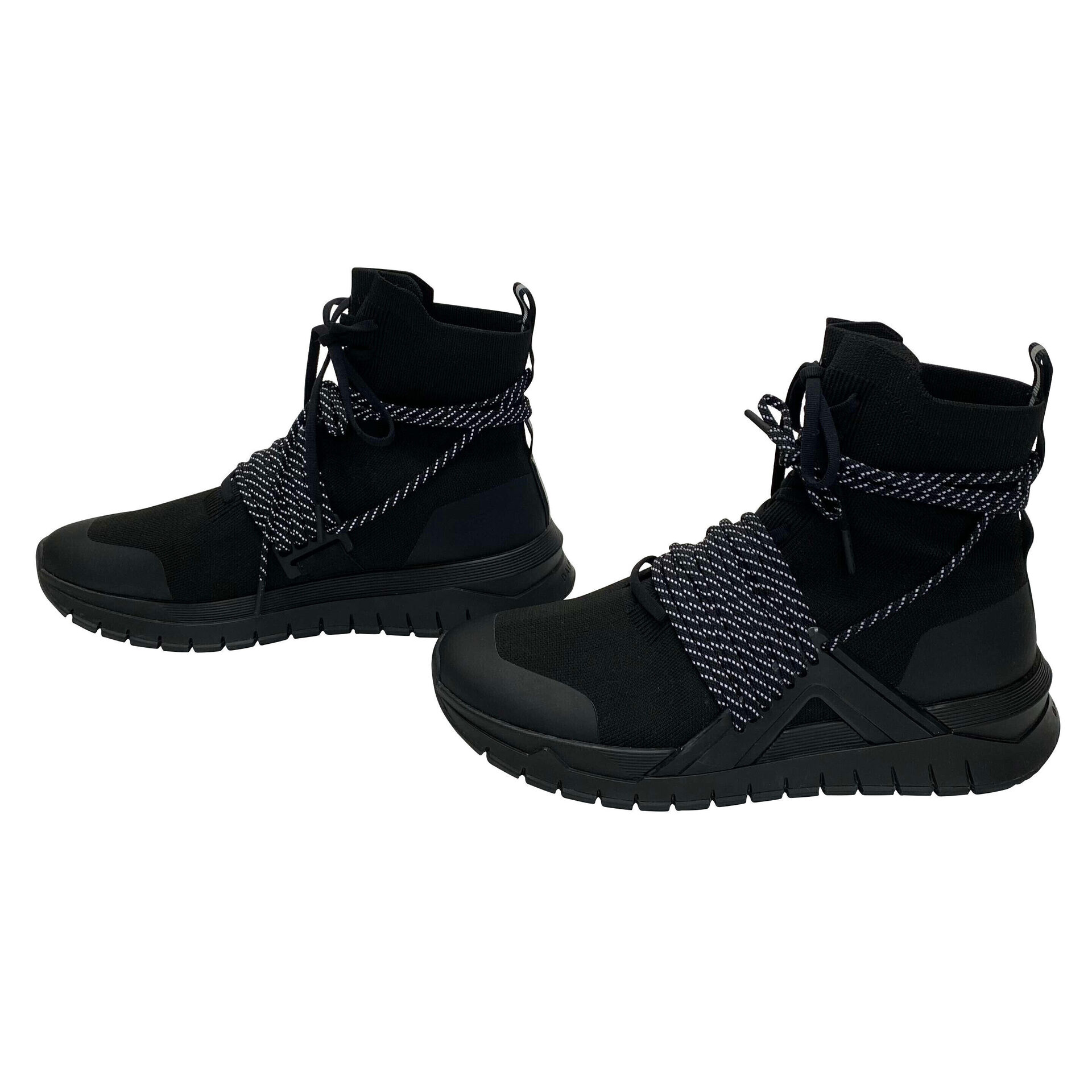 Tênis Balmain B Troop Stretch Kint Hogh Top