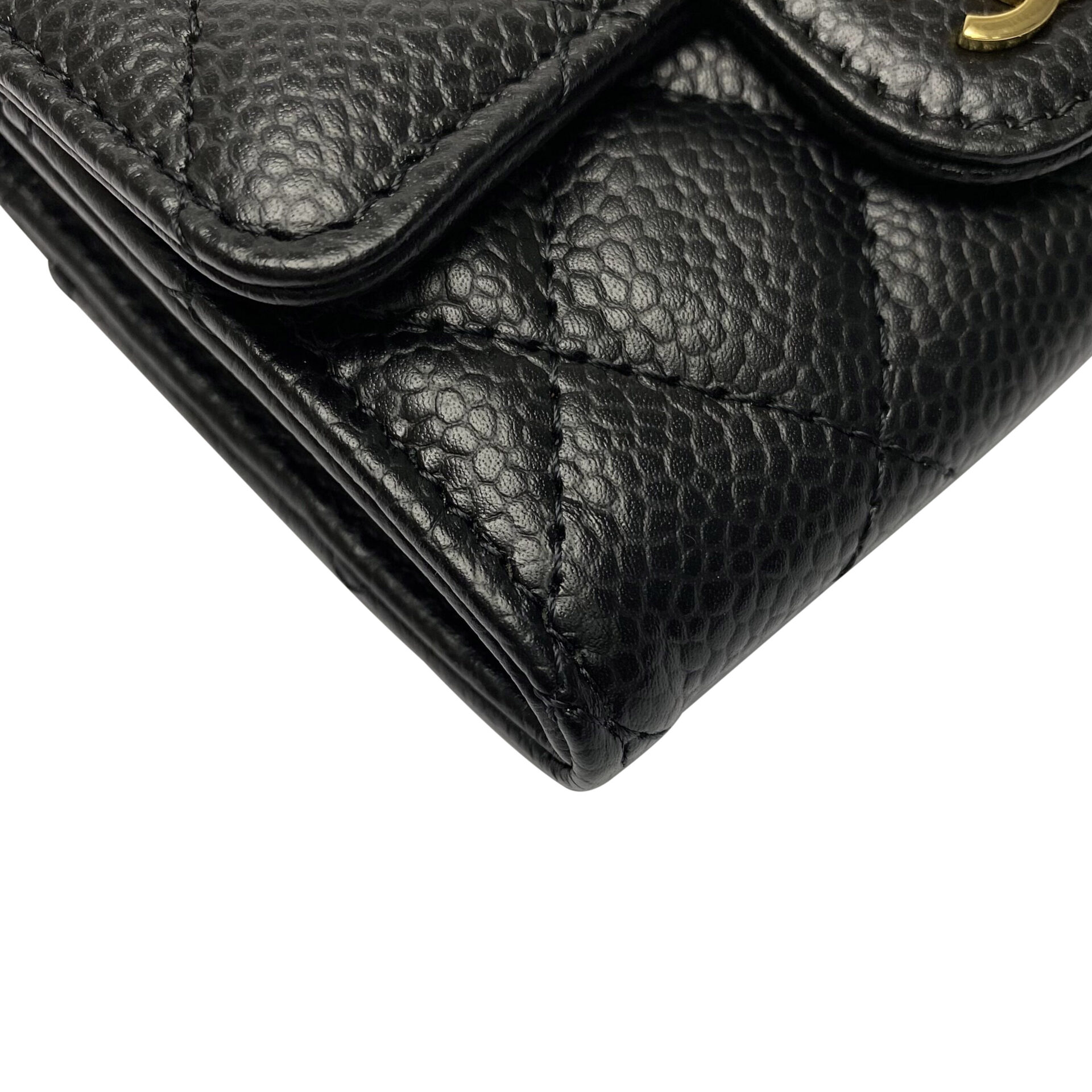 Porta-Cartões Chanel Couro Preta