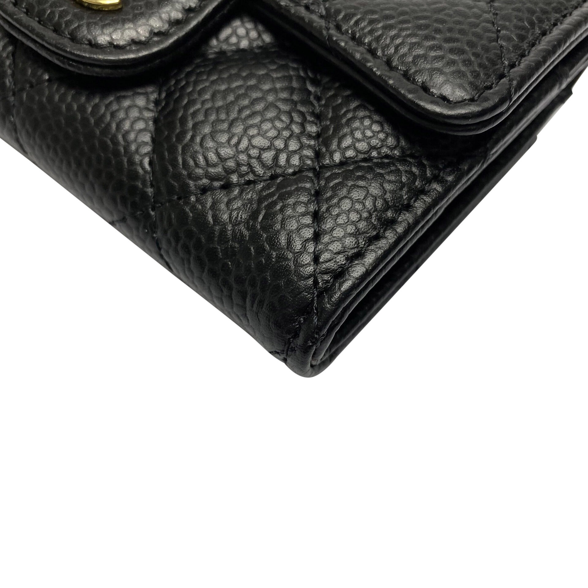 Porta-Cartões Chanel Couro Preta