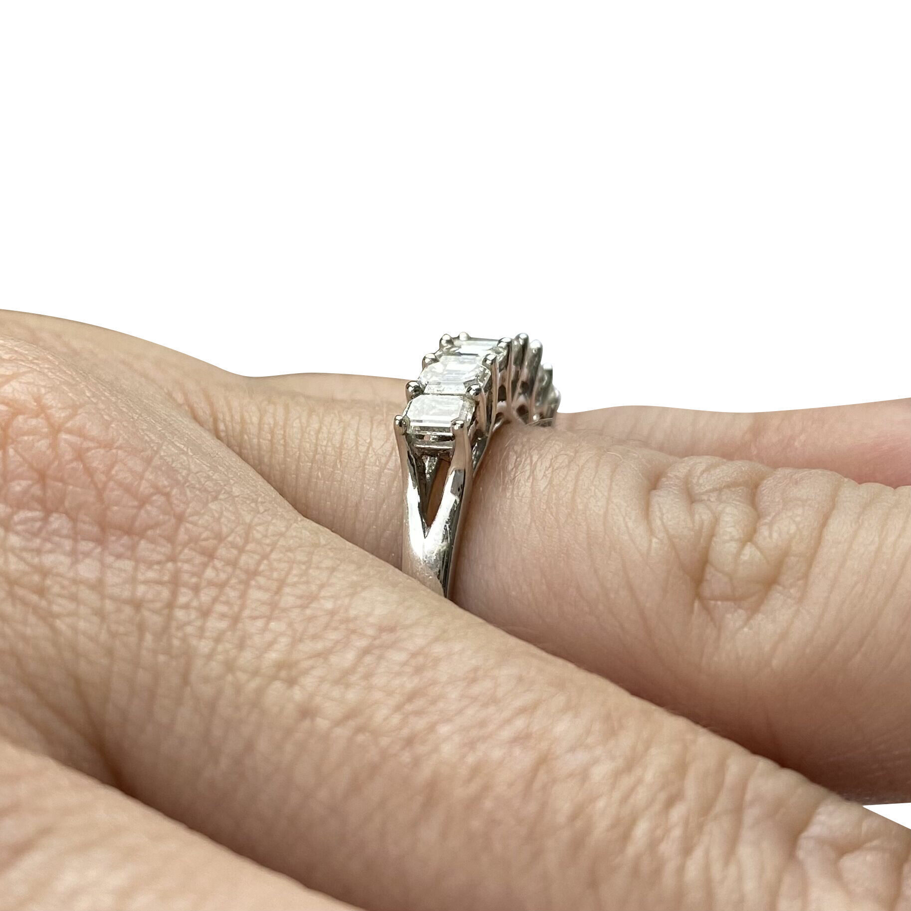 Meia Aliança Diamantes - 1.11 ct